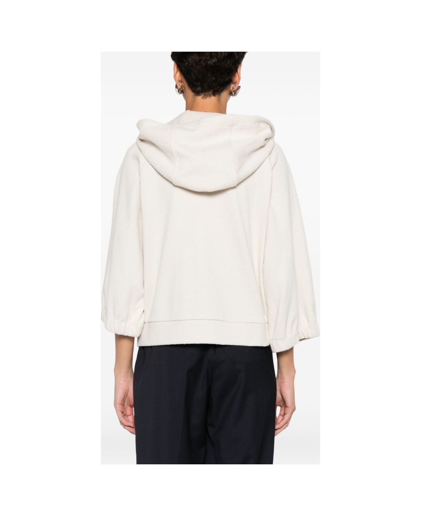Peserico Beige Sweatshirt With Hood - Beige