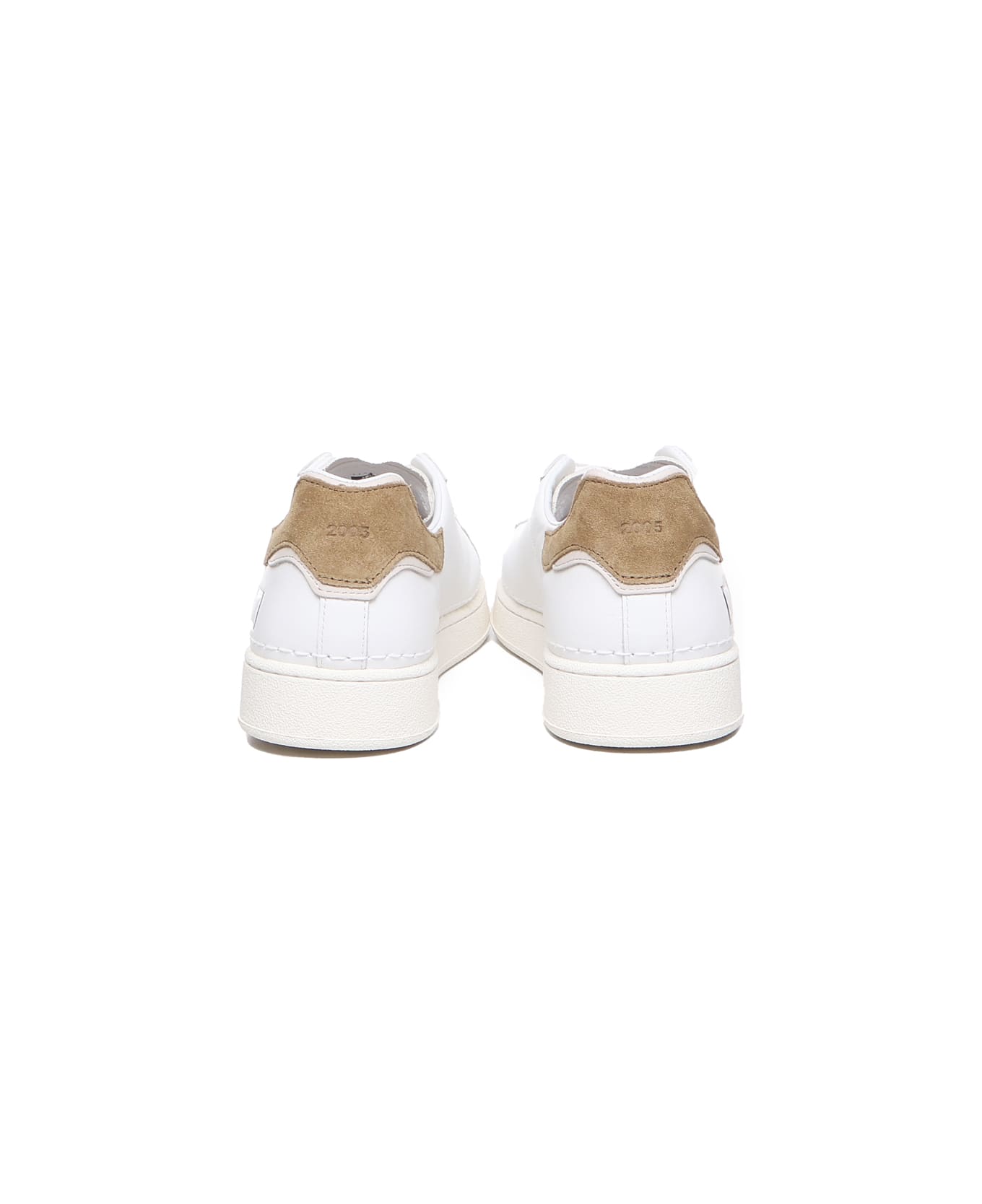 D.A.T.E. Calfskin Sneakers - White-cuoio