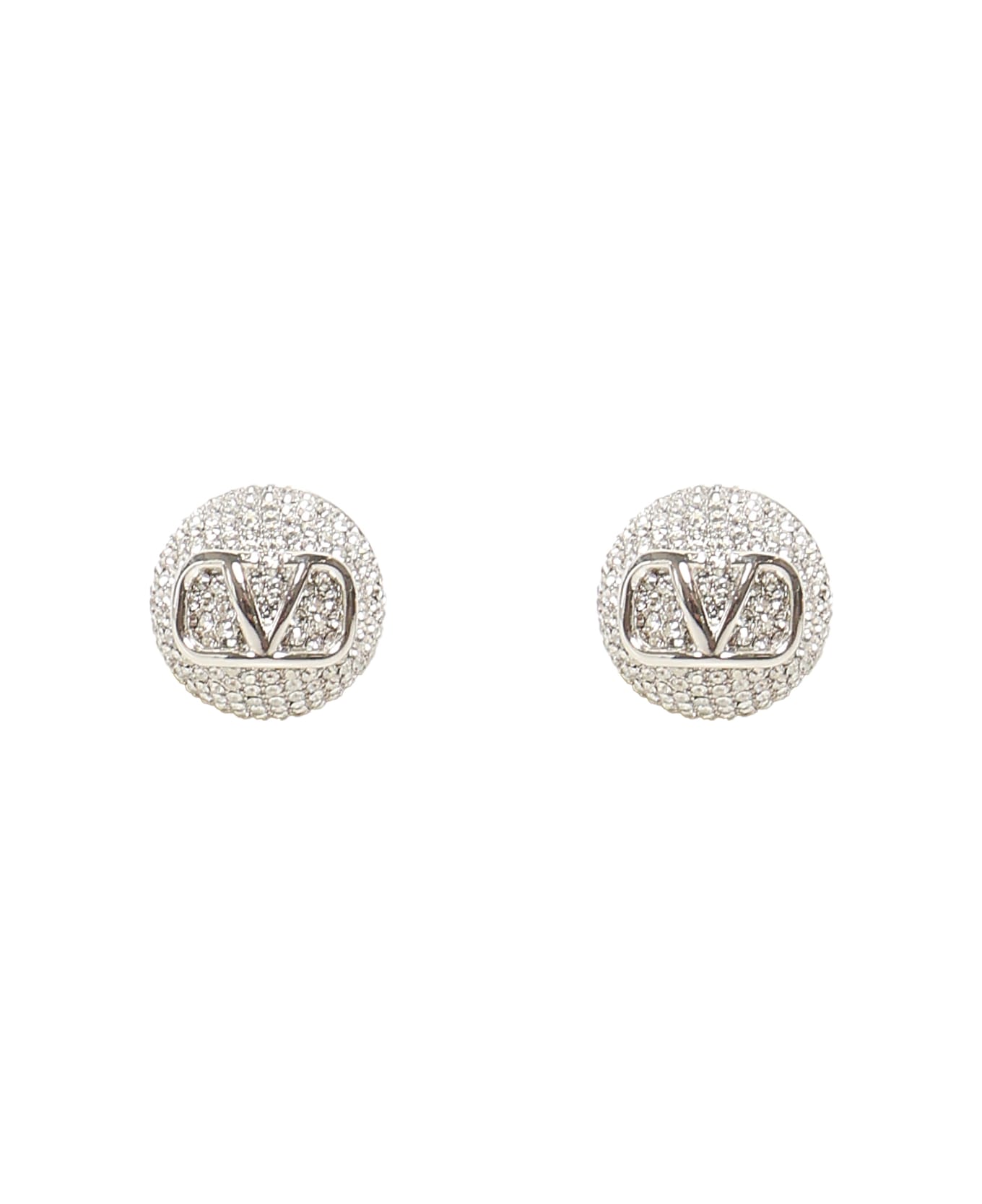 Valentino Garavani Signature Vlogo Clip Earrings - Silver