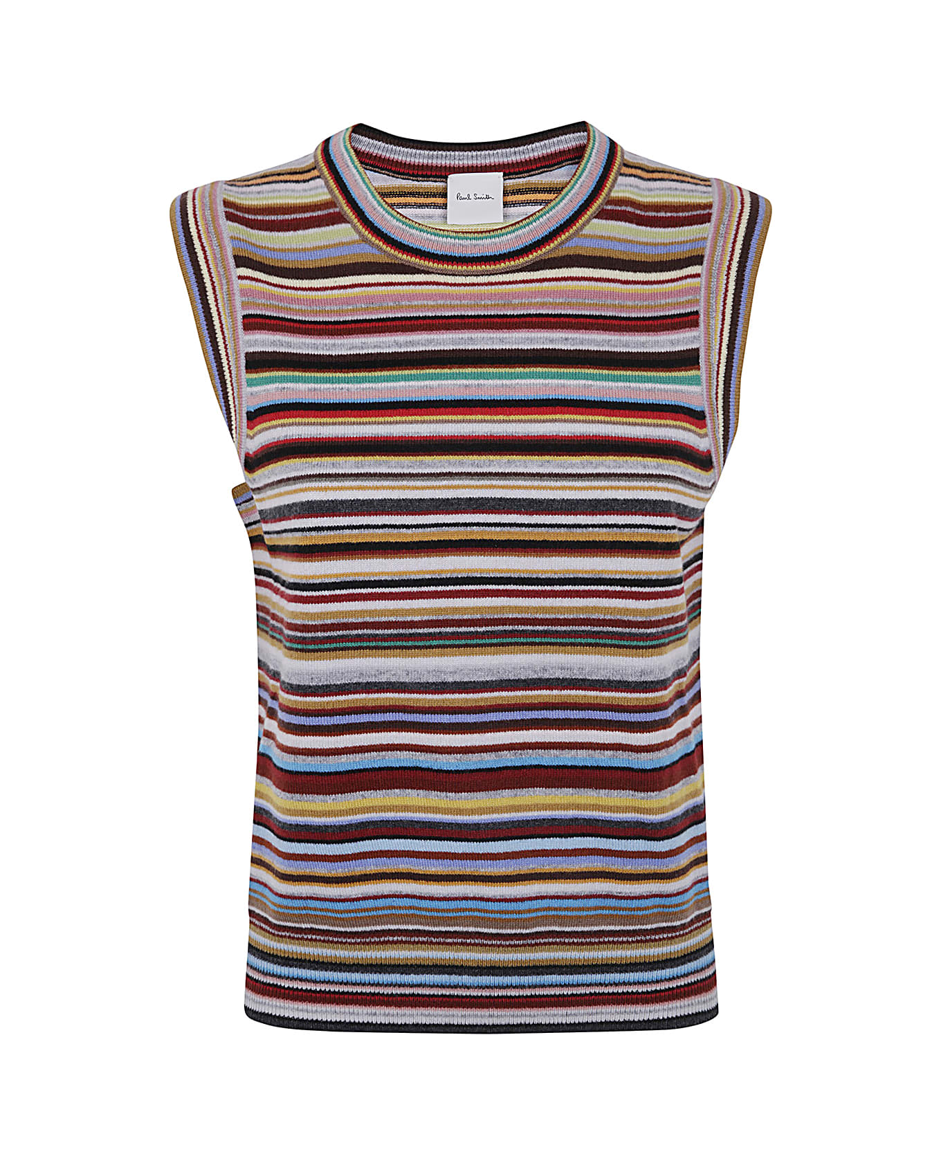 Paul Smith Womens Knitted Vest Crew Neck - Multi