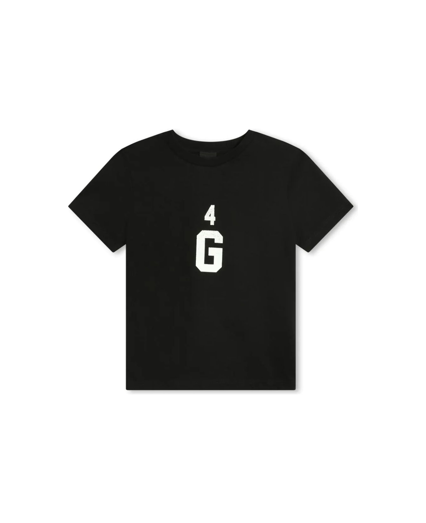 Givenchy Black T-shirt With Givenchy 4g Print - Black