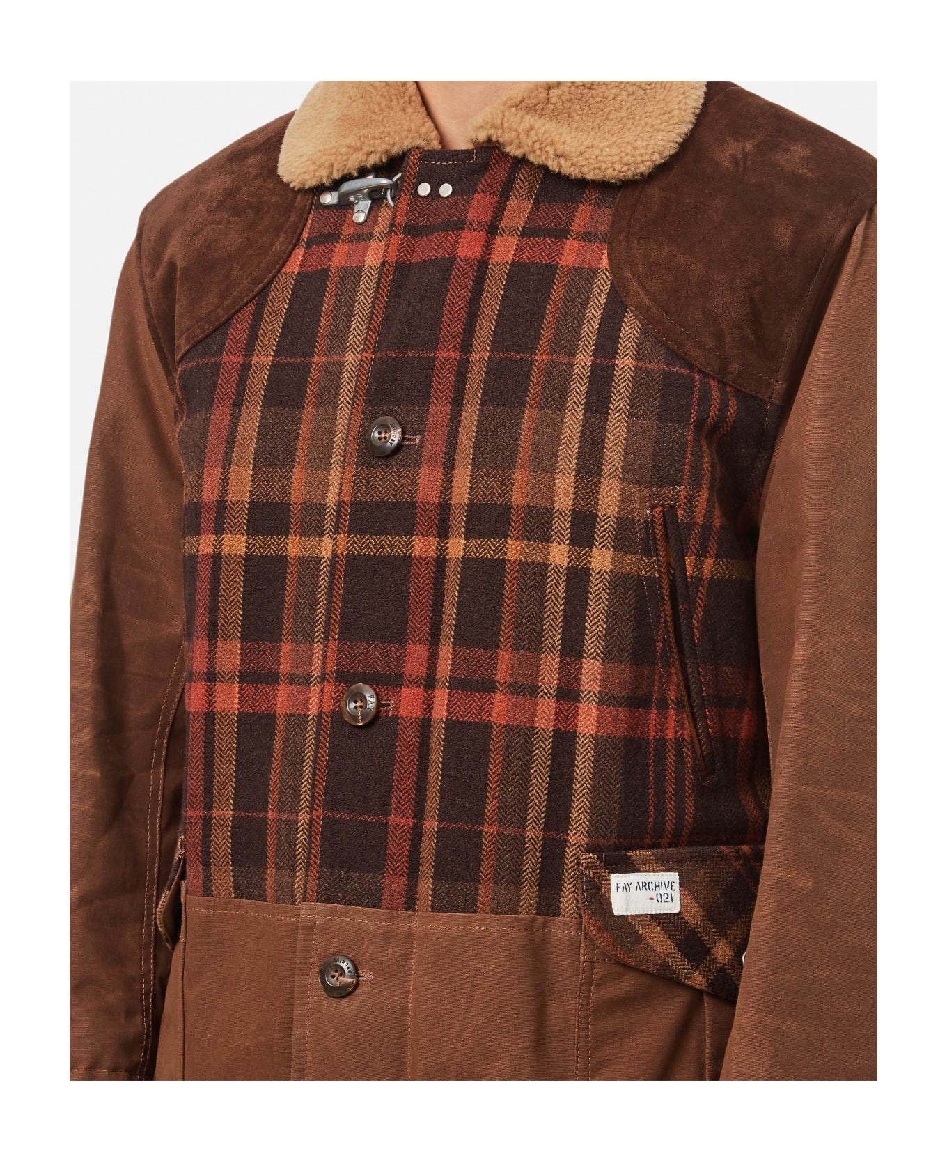 Fay Archive Caban Jacket - Brown