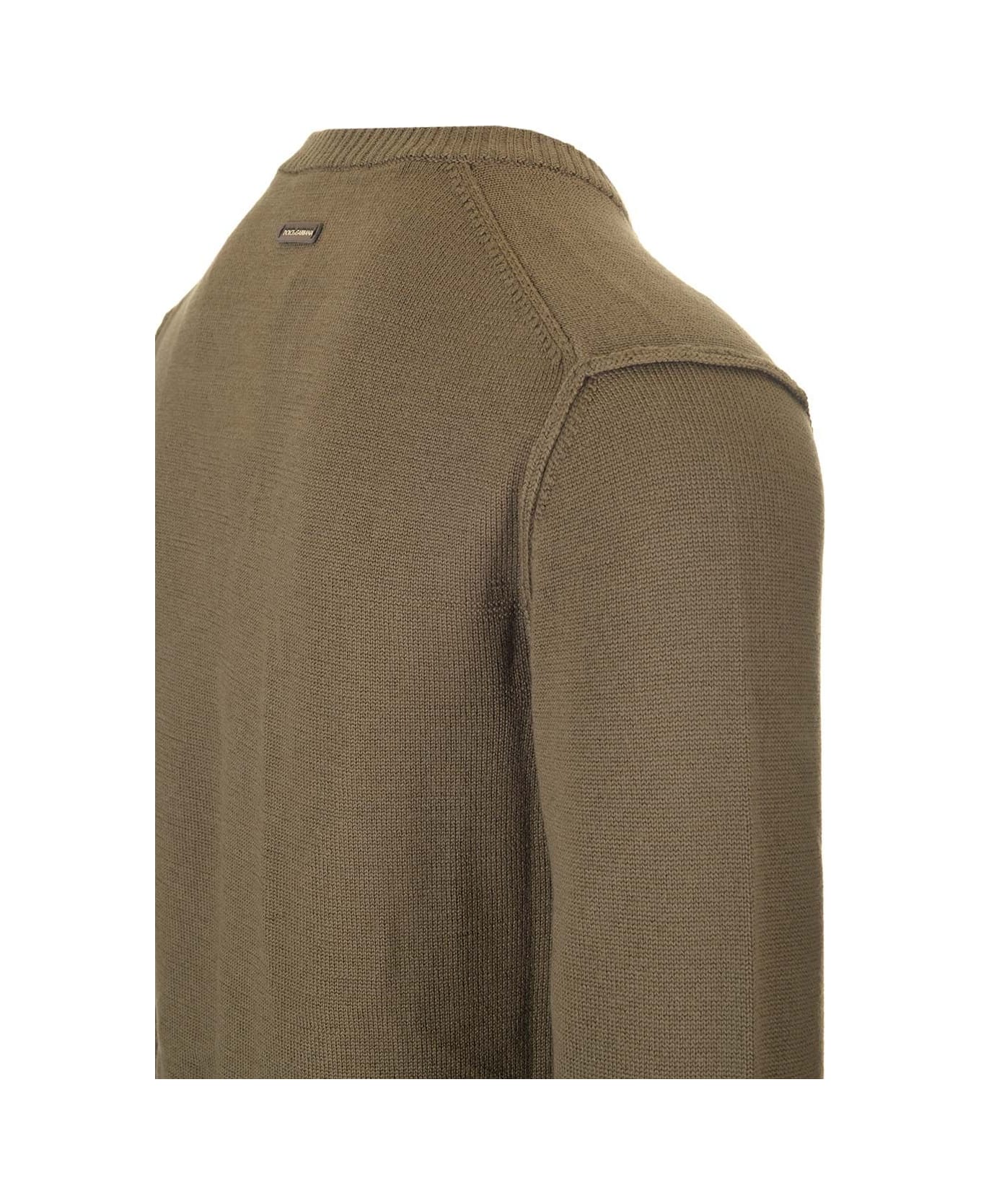 Dolce 
Gabbana Dark Brown Crewneck Knit - Brown