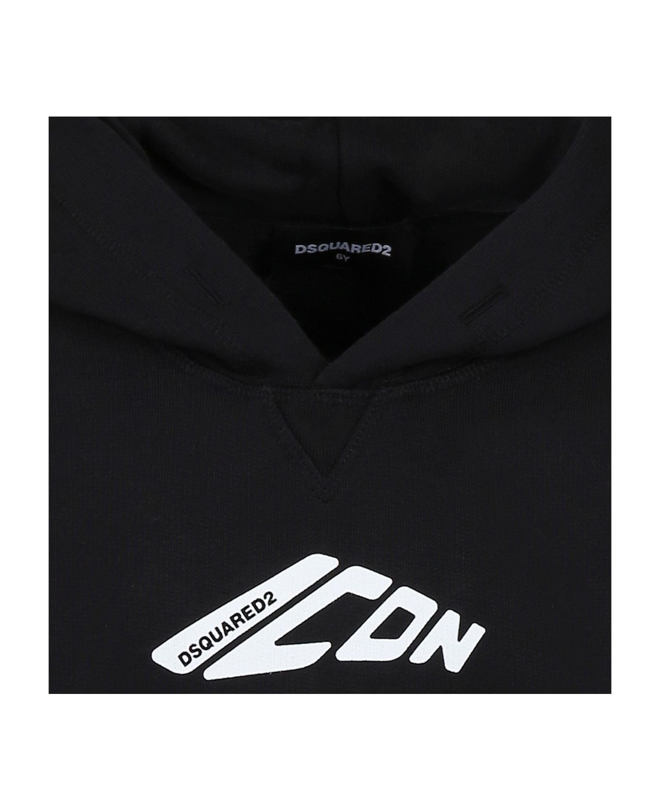 Dsquared2 Black Sweatshirt For Boy With Logo - Black