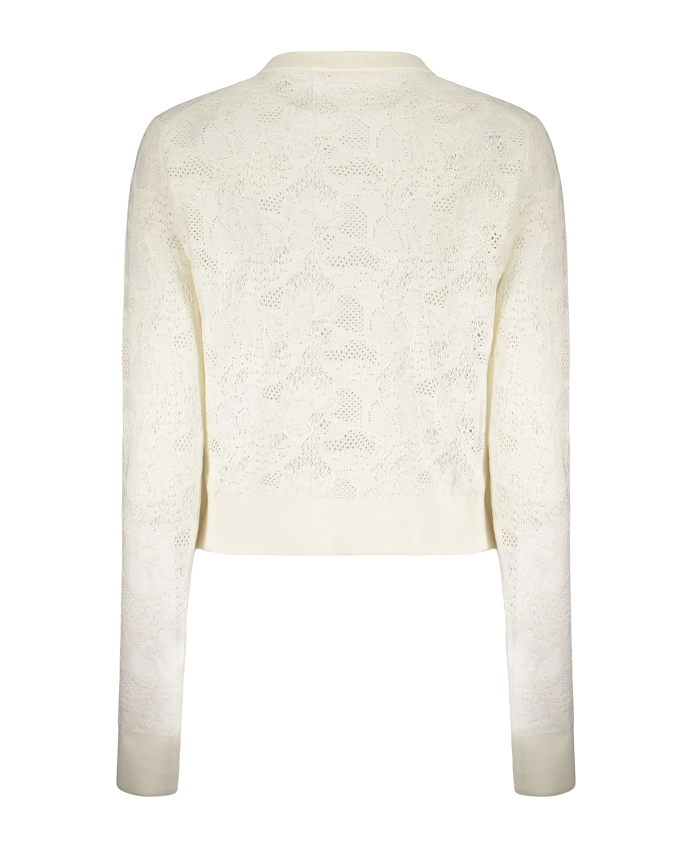 Chloé Cropped-length Knitted Cardigan - Ivory