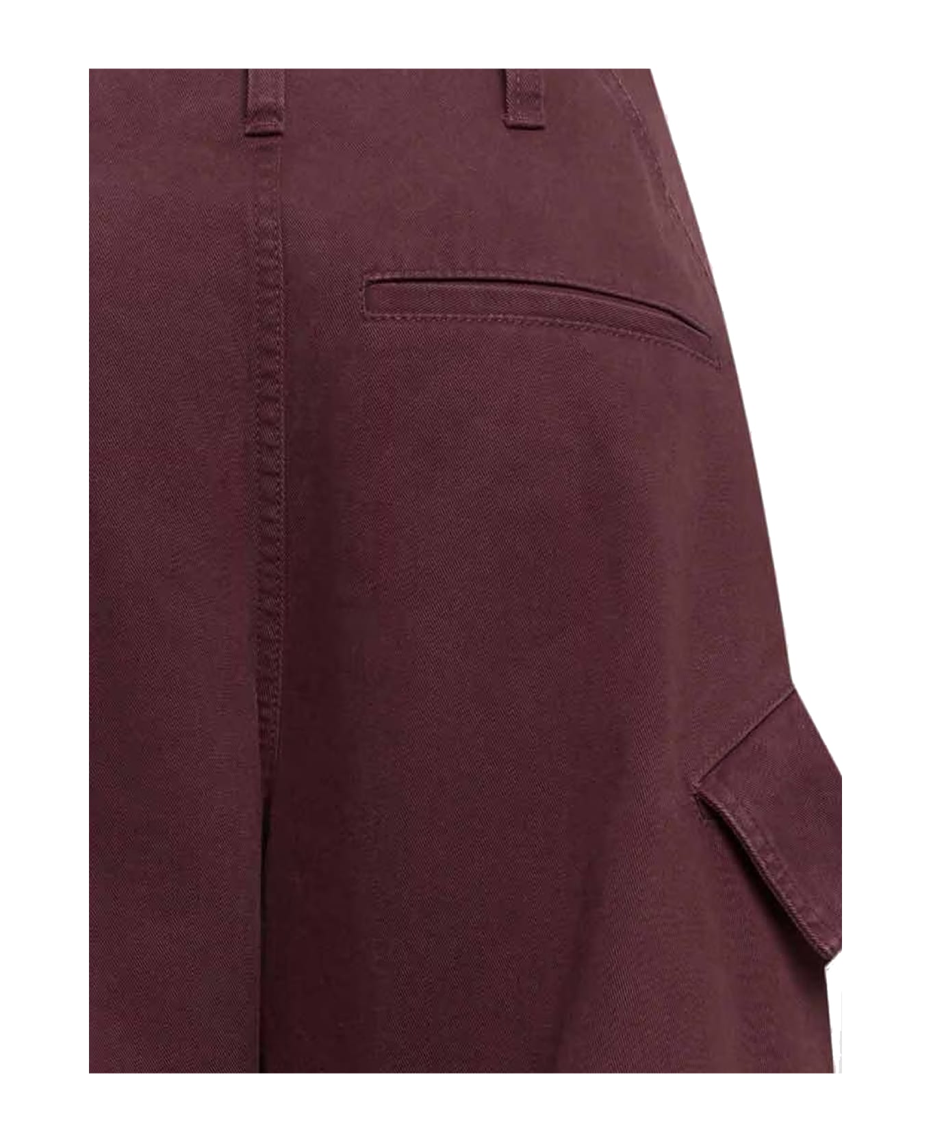 Alaia Cotton Cargo Trousers - AUBERGINE