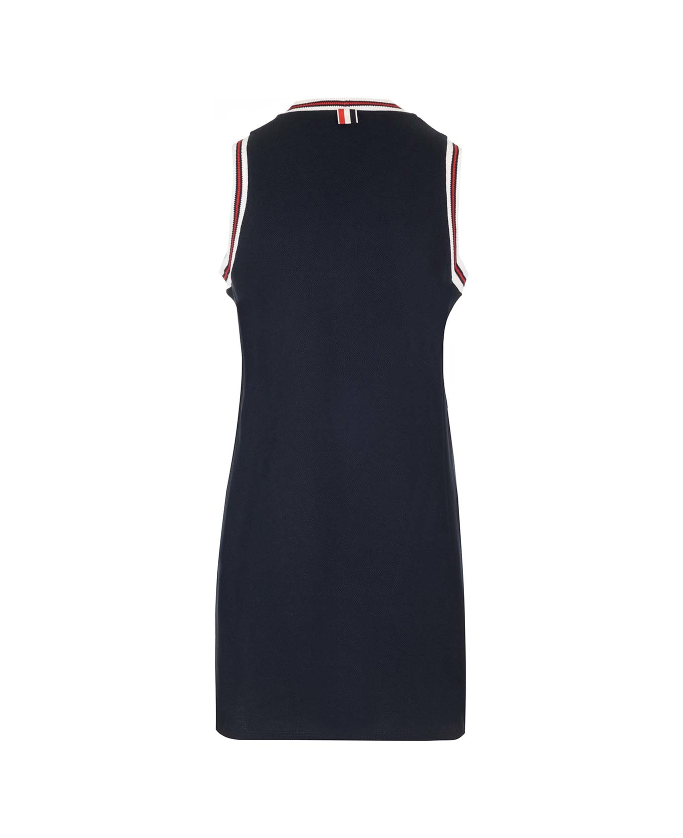 Thom Browne Cotton Pique Tennis Dress - NAVY