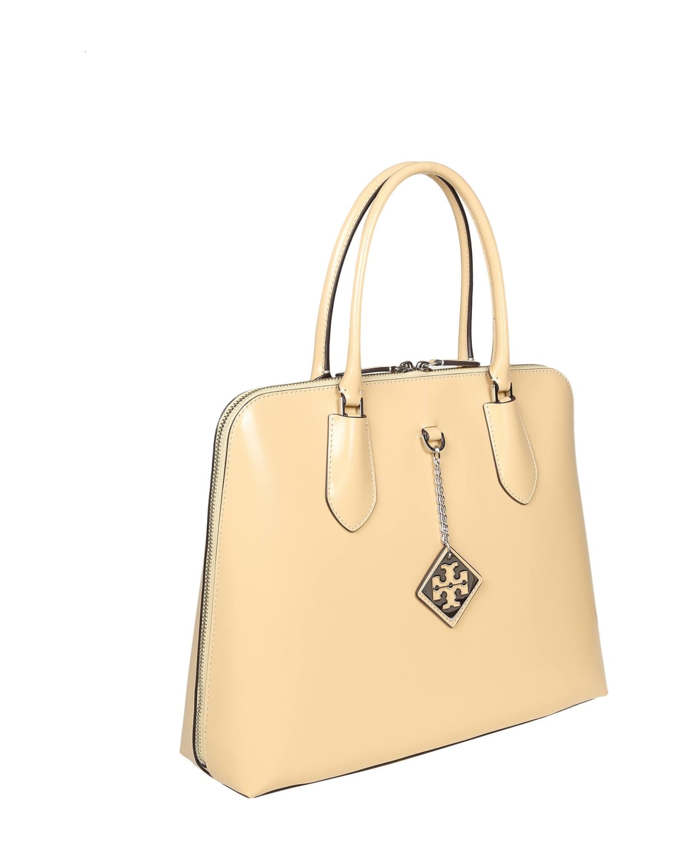 Tory Burch Swing Bag In Almond Brushed Leather - Almond トートバッグ