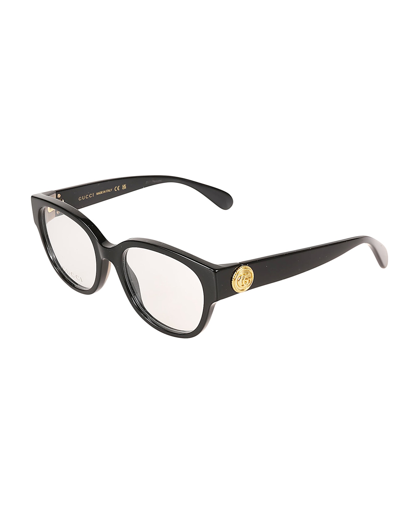Gucci Eyewear Gg Logo Sided Glasses - BLACK-BLACK-TRANSPARENT