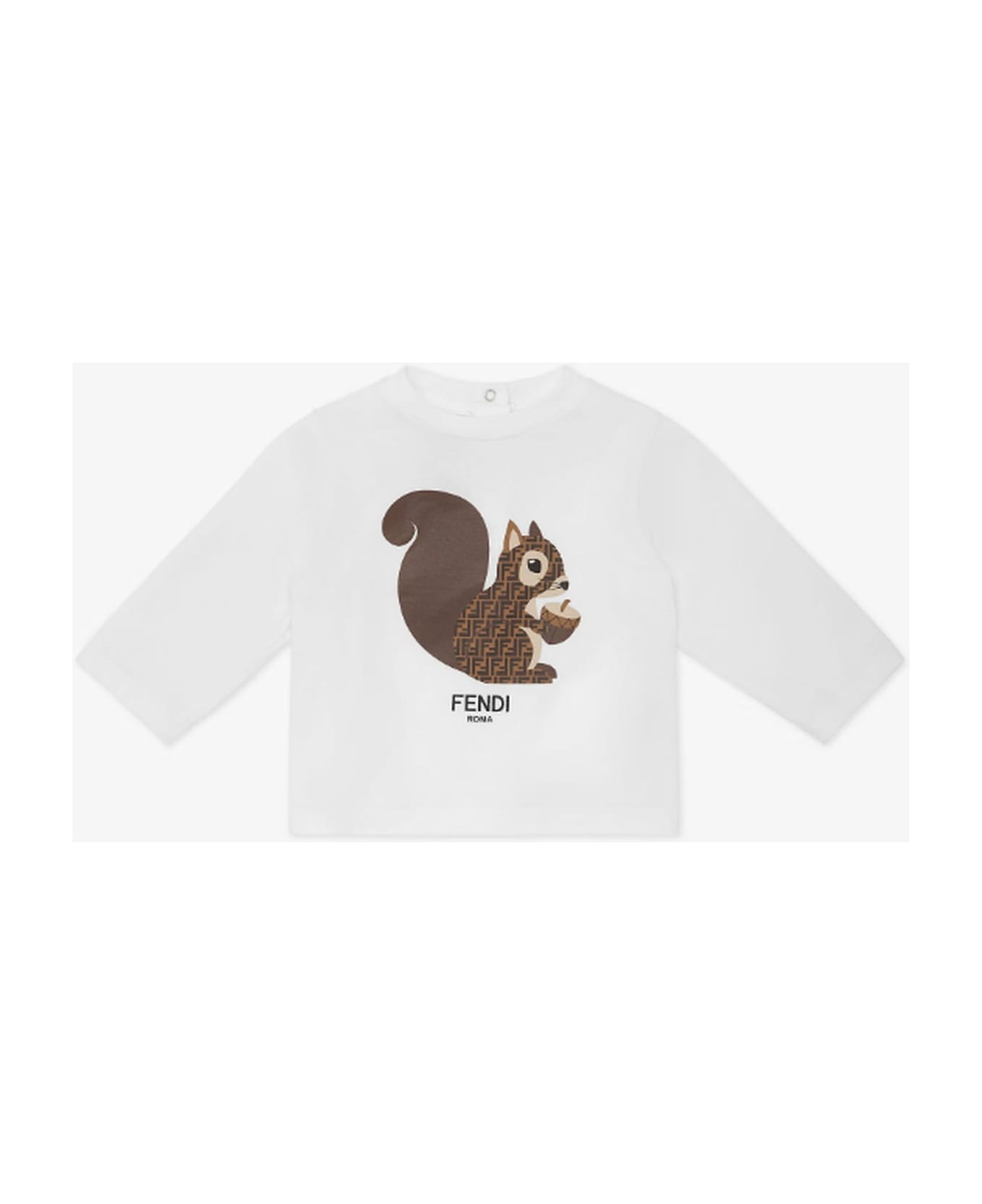 Fendi Kids T-shirts And Polos White - White