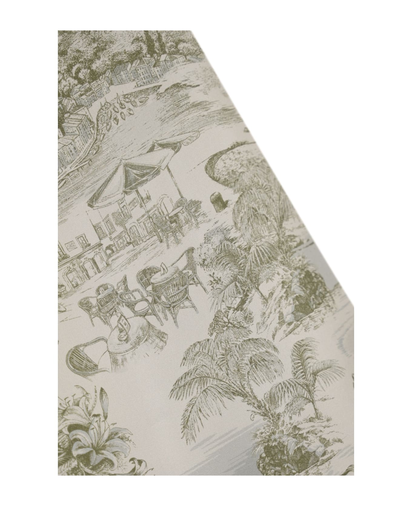 Max Mara Studio Printed Silk Blouse - Nude/grigio
