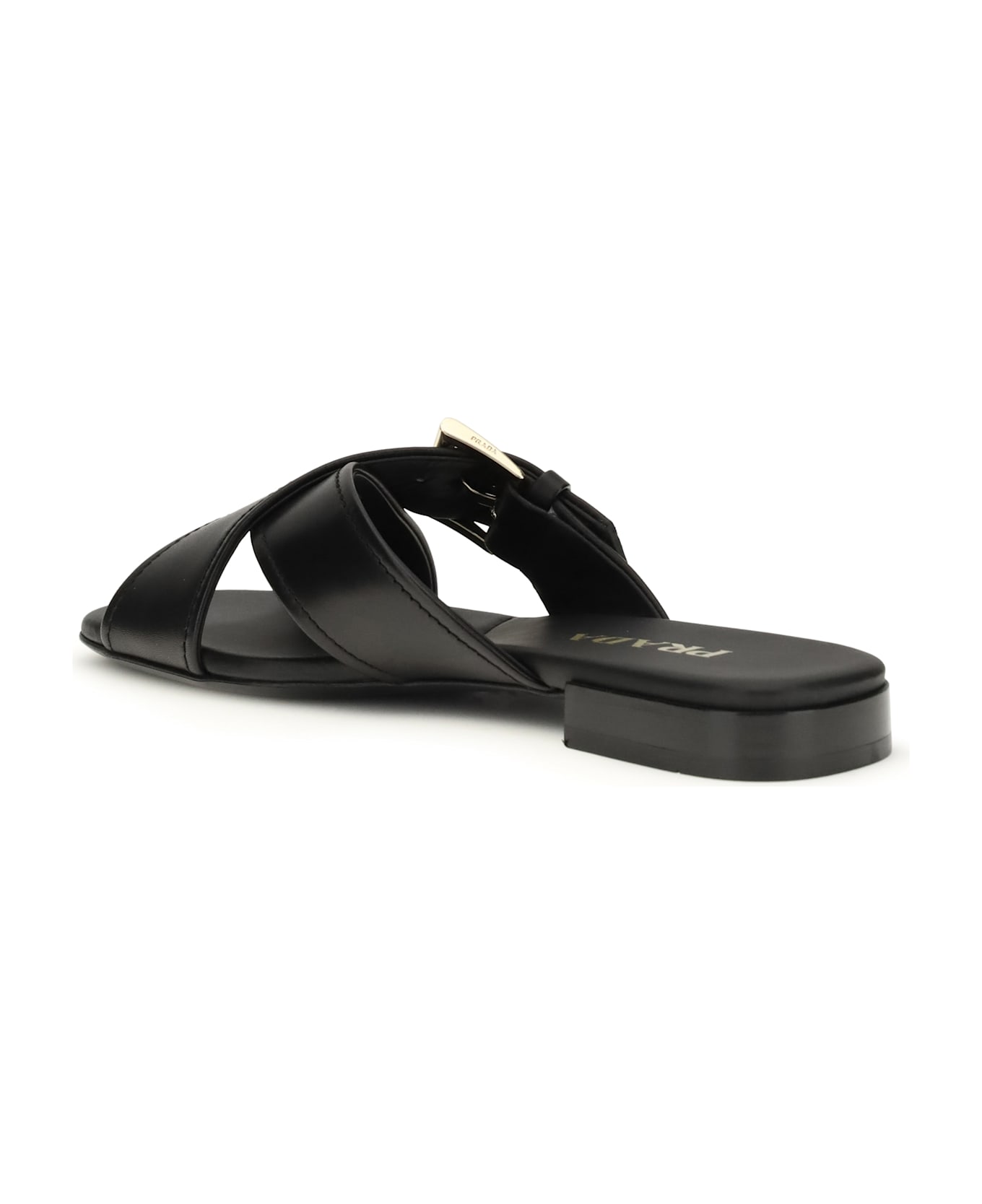 Prada Leather Sandals - Nero