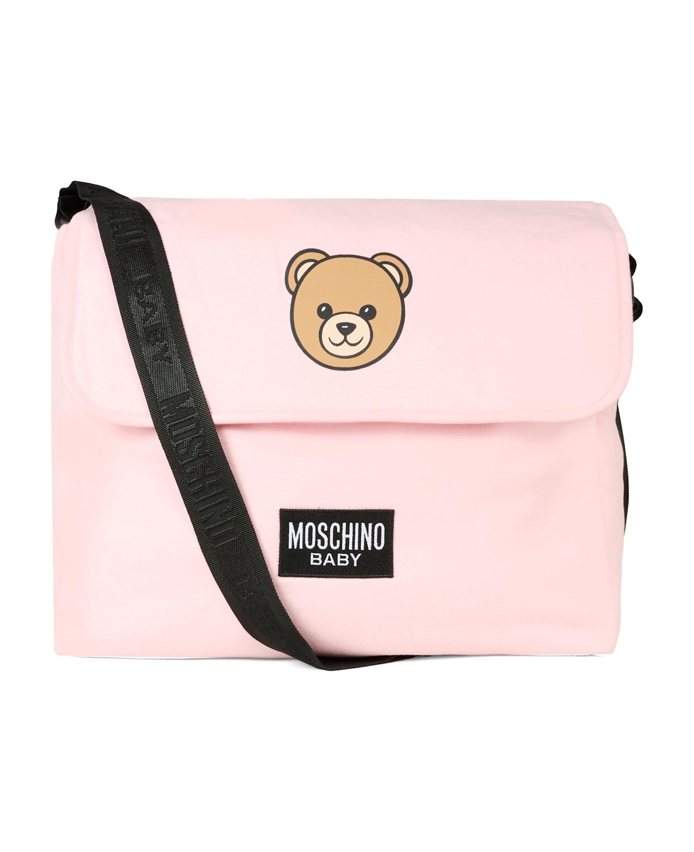 Moschino Pink Changing Bag For Baby Girl With Teddy Bear - Pink