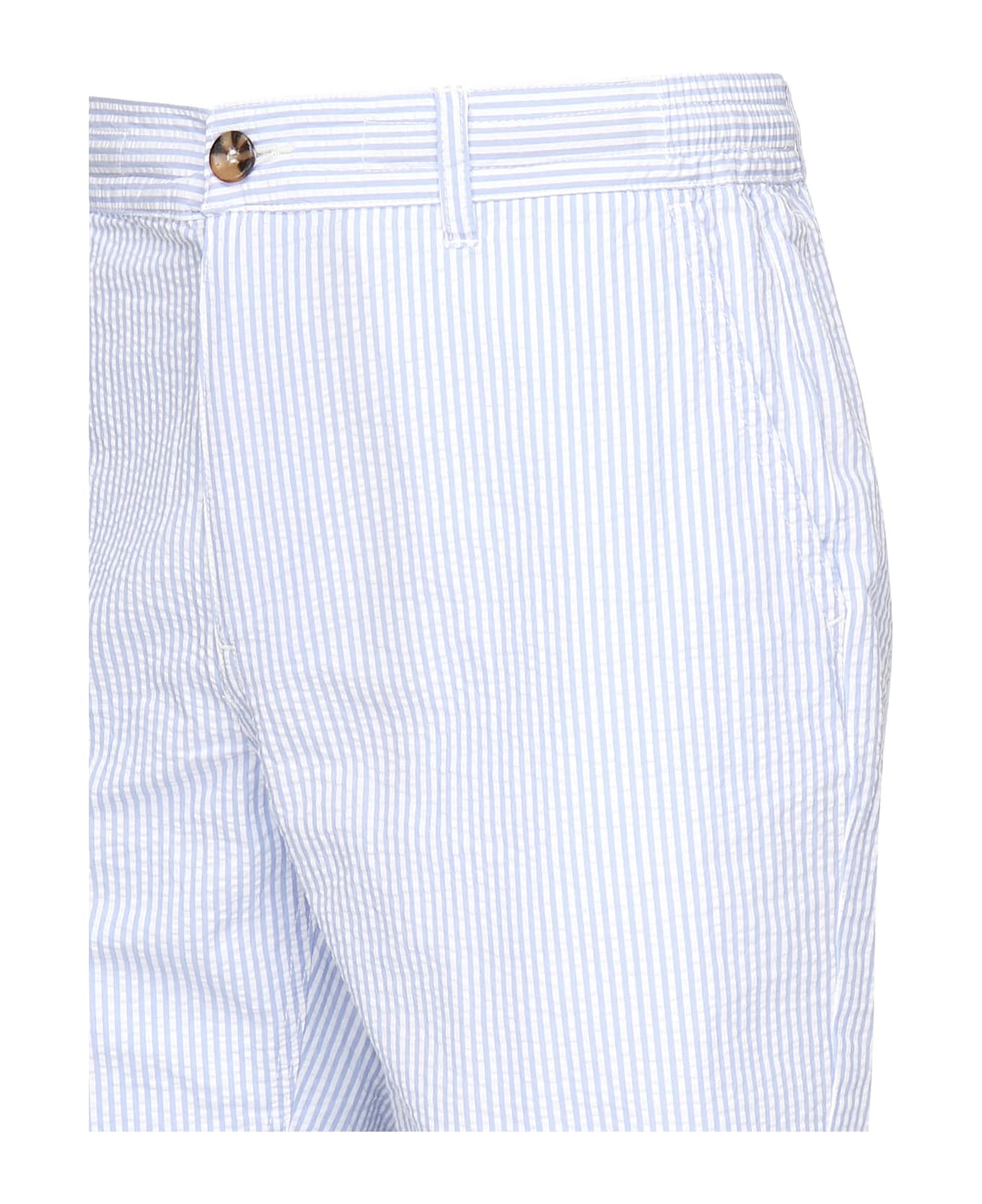 MC2 Saint Barth Ischia Striped Shorts - LIGHT BLUE/WHITE