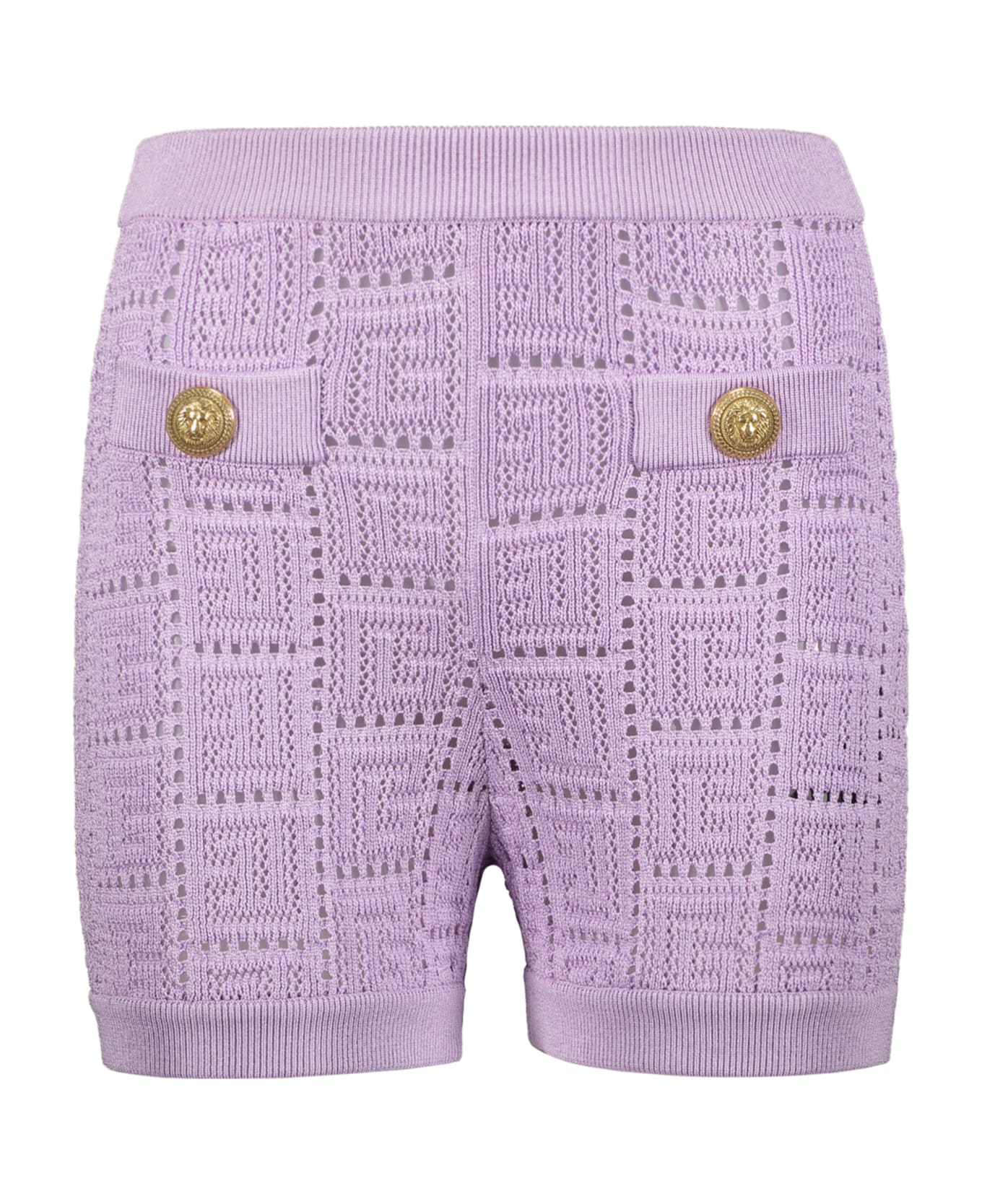 Balmain Knitted Shorts - Lilac