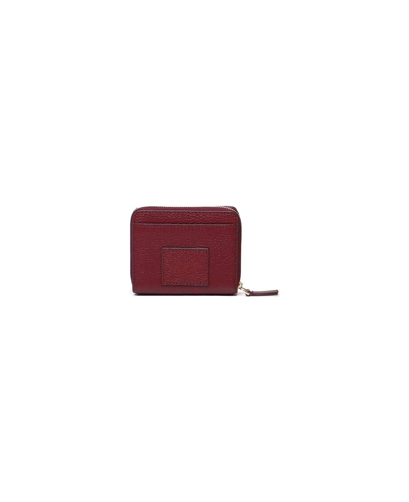 Marc Jacobs Logo Printed Zipped Mini Compact Wallet - Cherry 財布