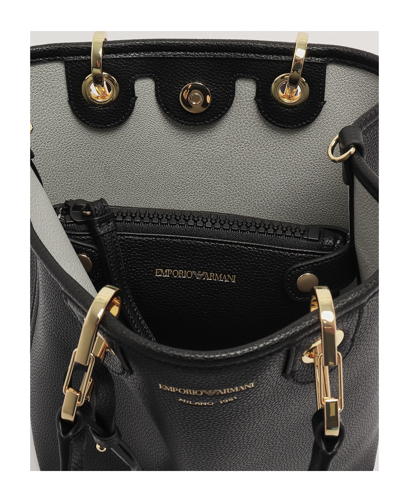 Emporio Armani Shopper Bag - NERO-SILVER