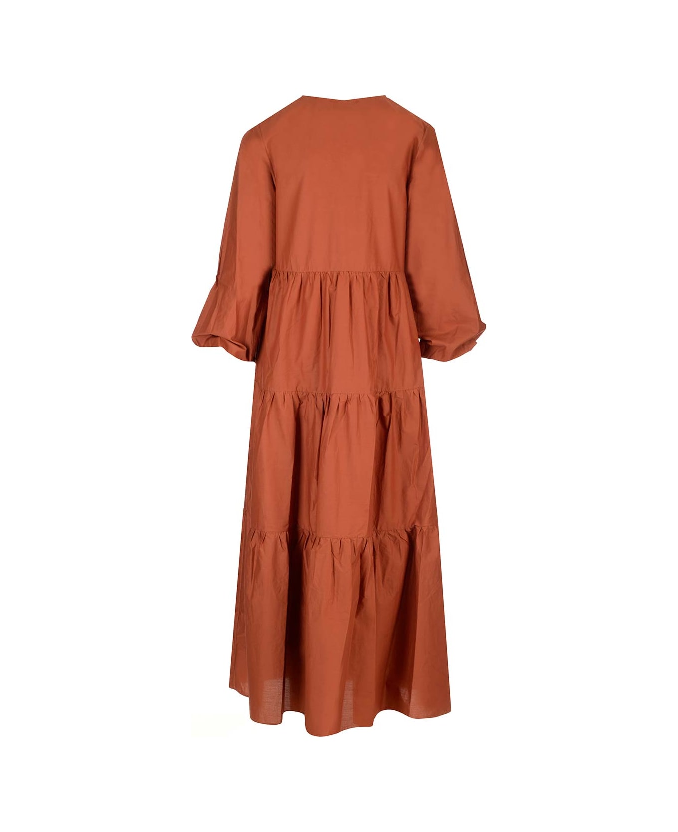 MATTEAU Organic Cotton Midi Dress - Orange