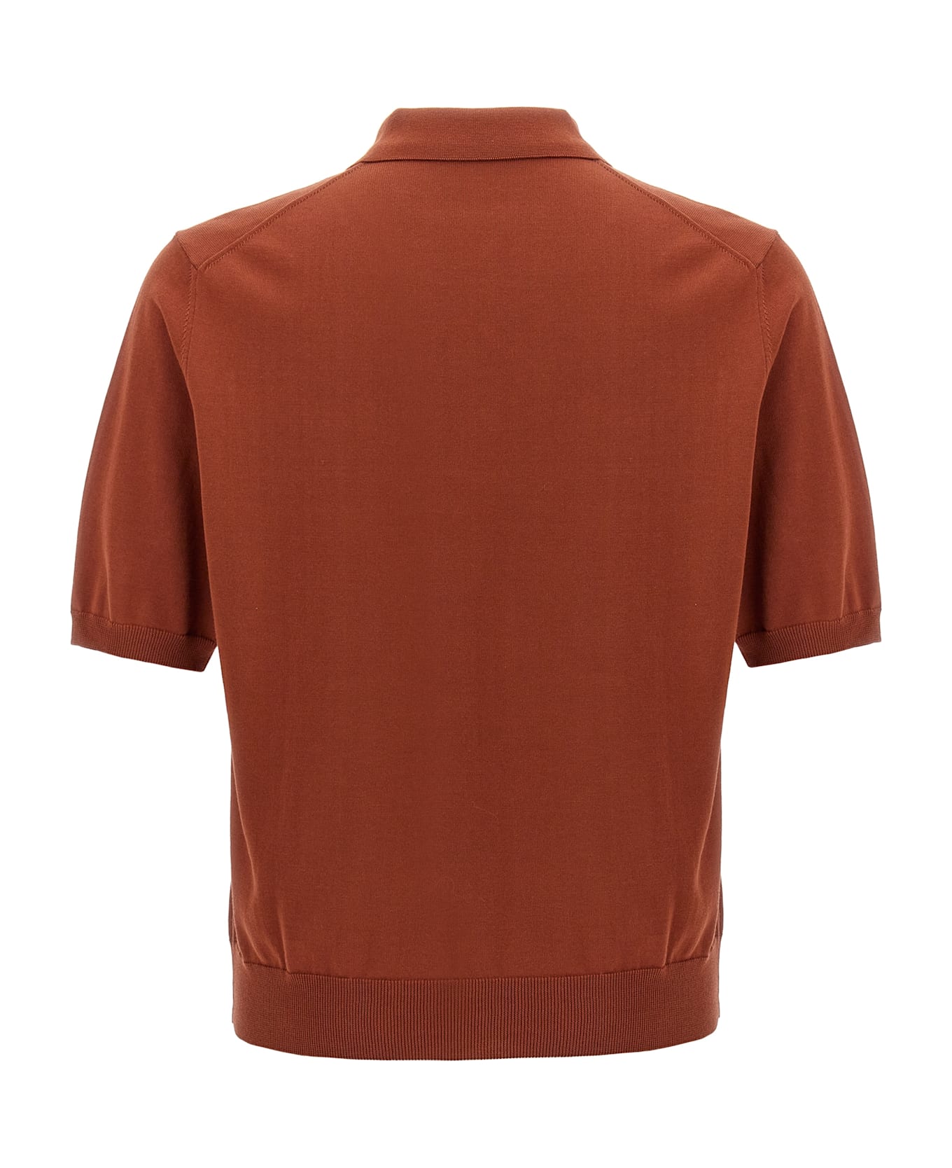 Zanone Cotton Polo Shirt - Red
