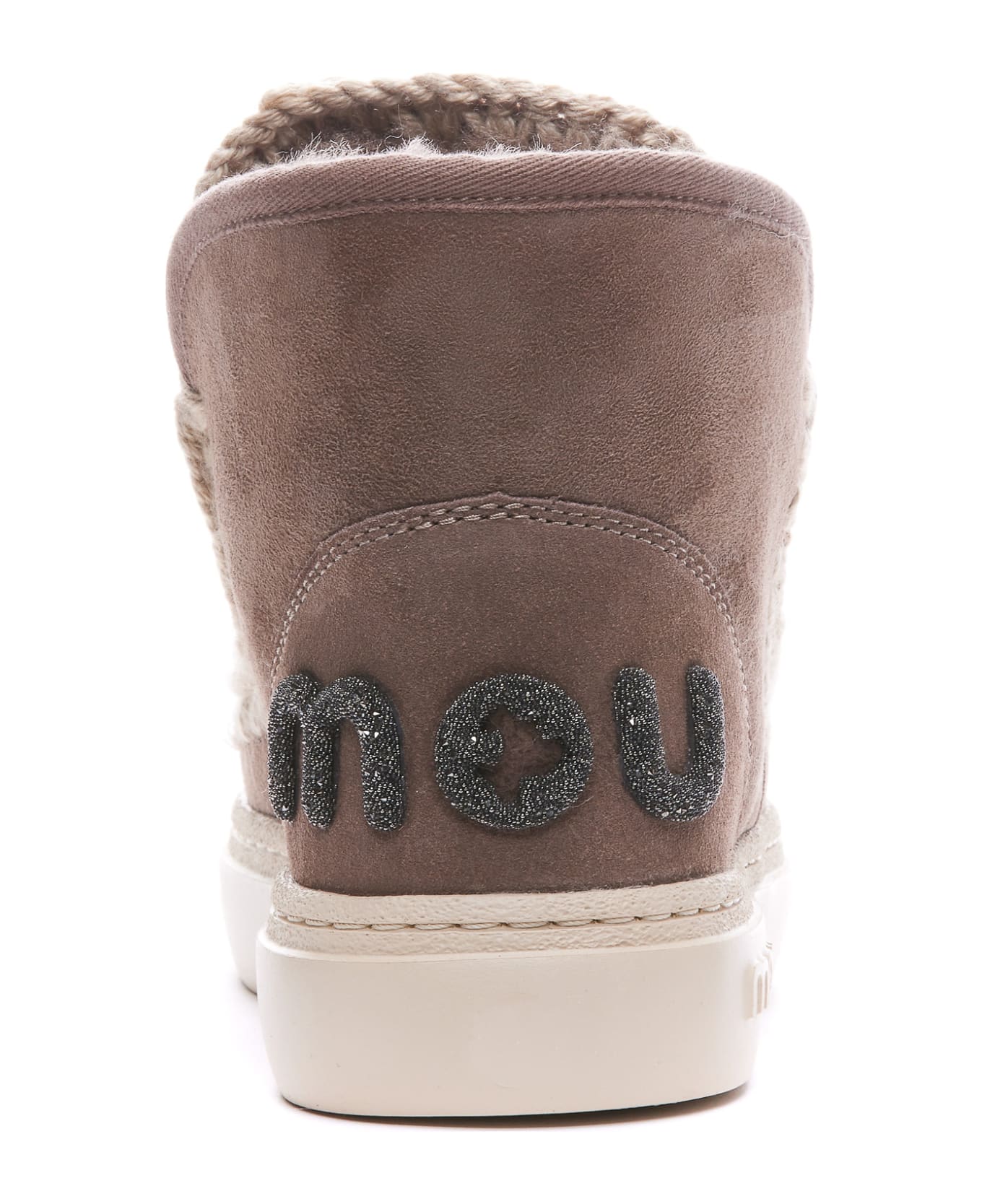 Mou Eskimo Bold Sneaker Glitter Logo - Beige