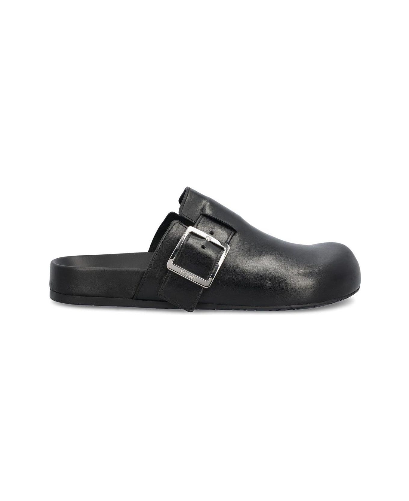Loewe Ease Buckle Mules - Black