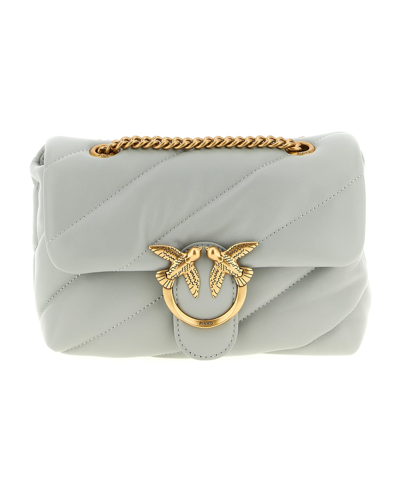 Pinko 'mini Love Puff' Crossbody Bag - Gray