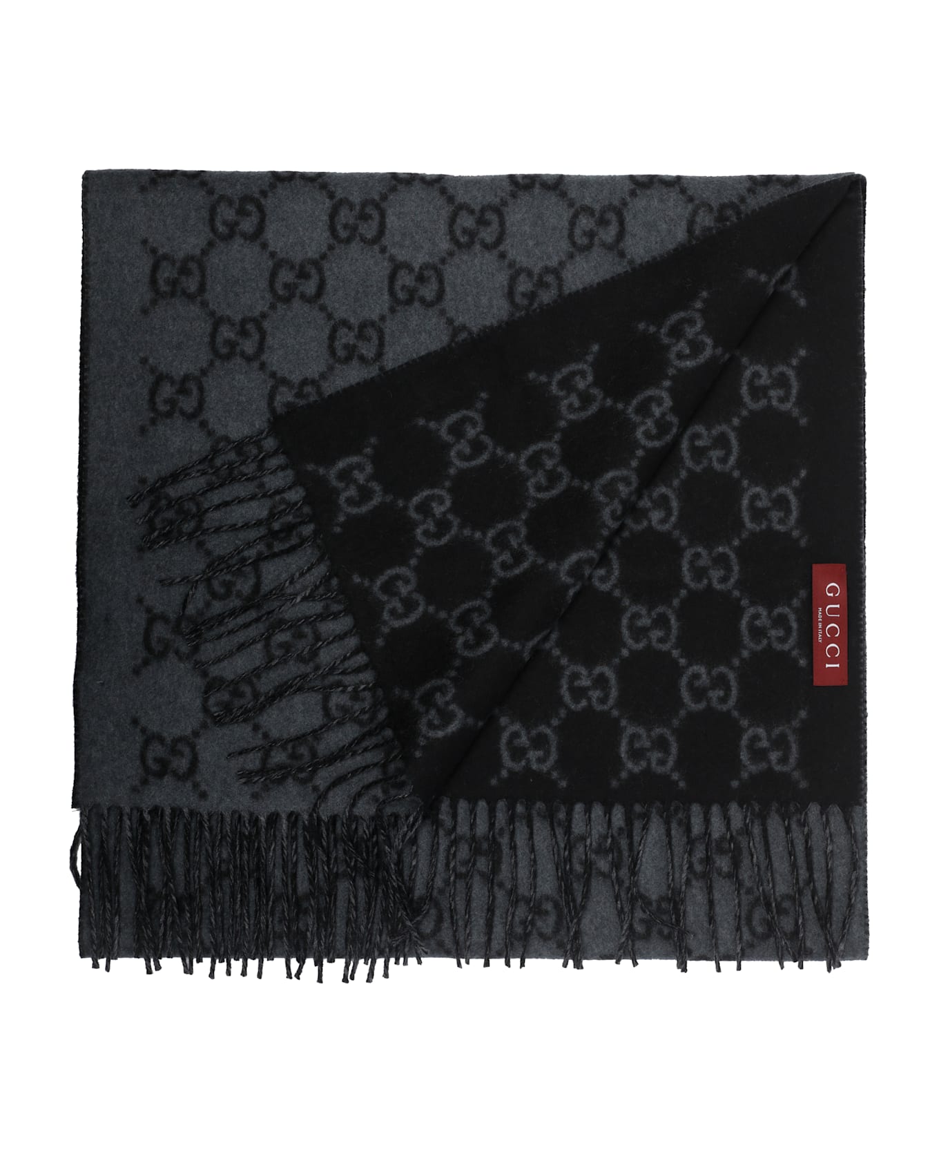 Gucci Gg Cashmere Shawl - Black