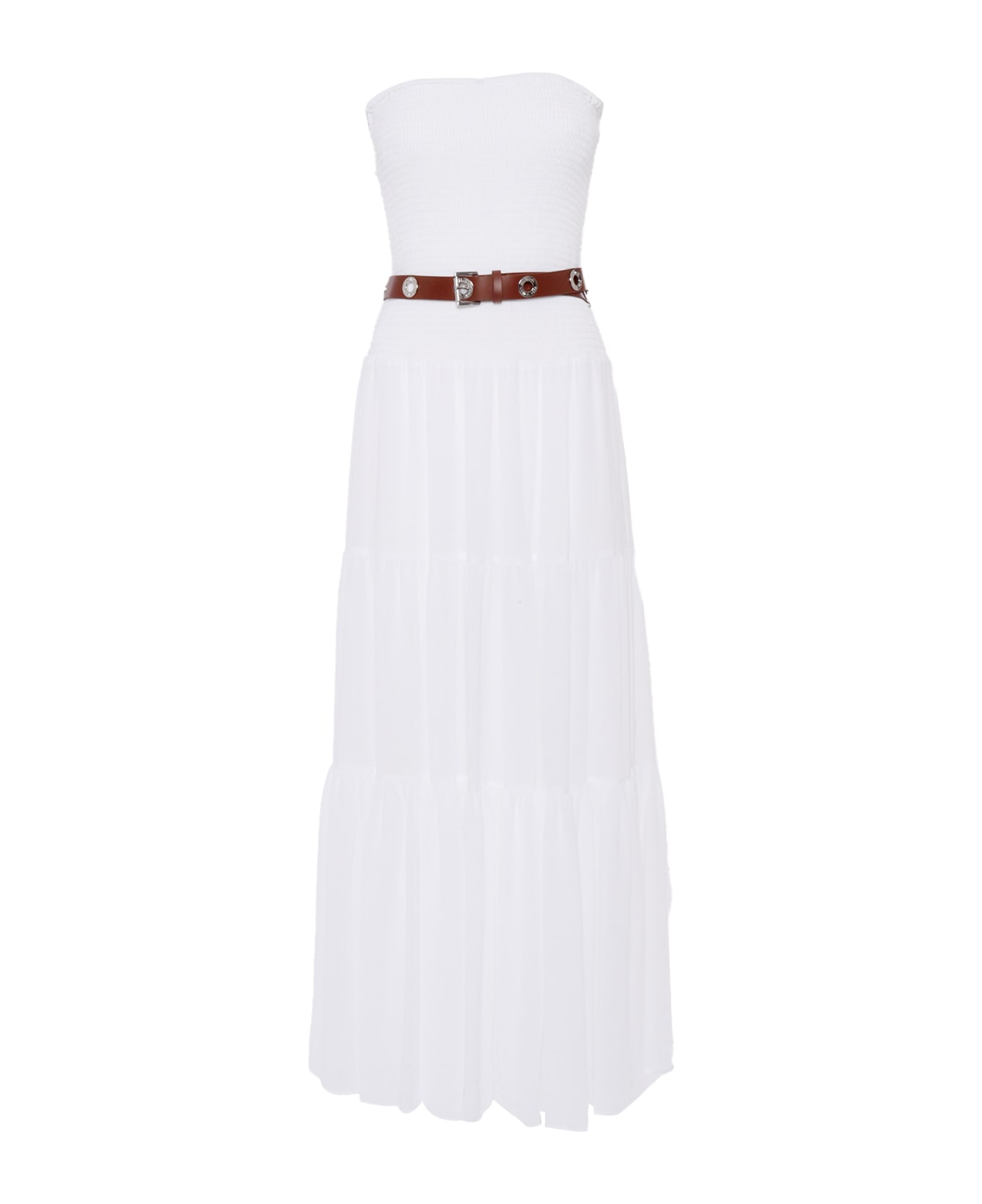 Michael Kors White Maxi Midi Dress - WHITE
