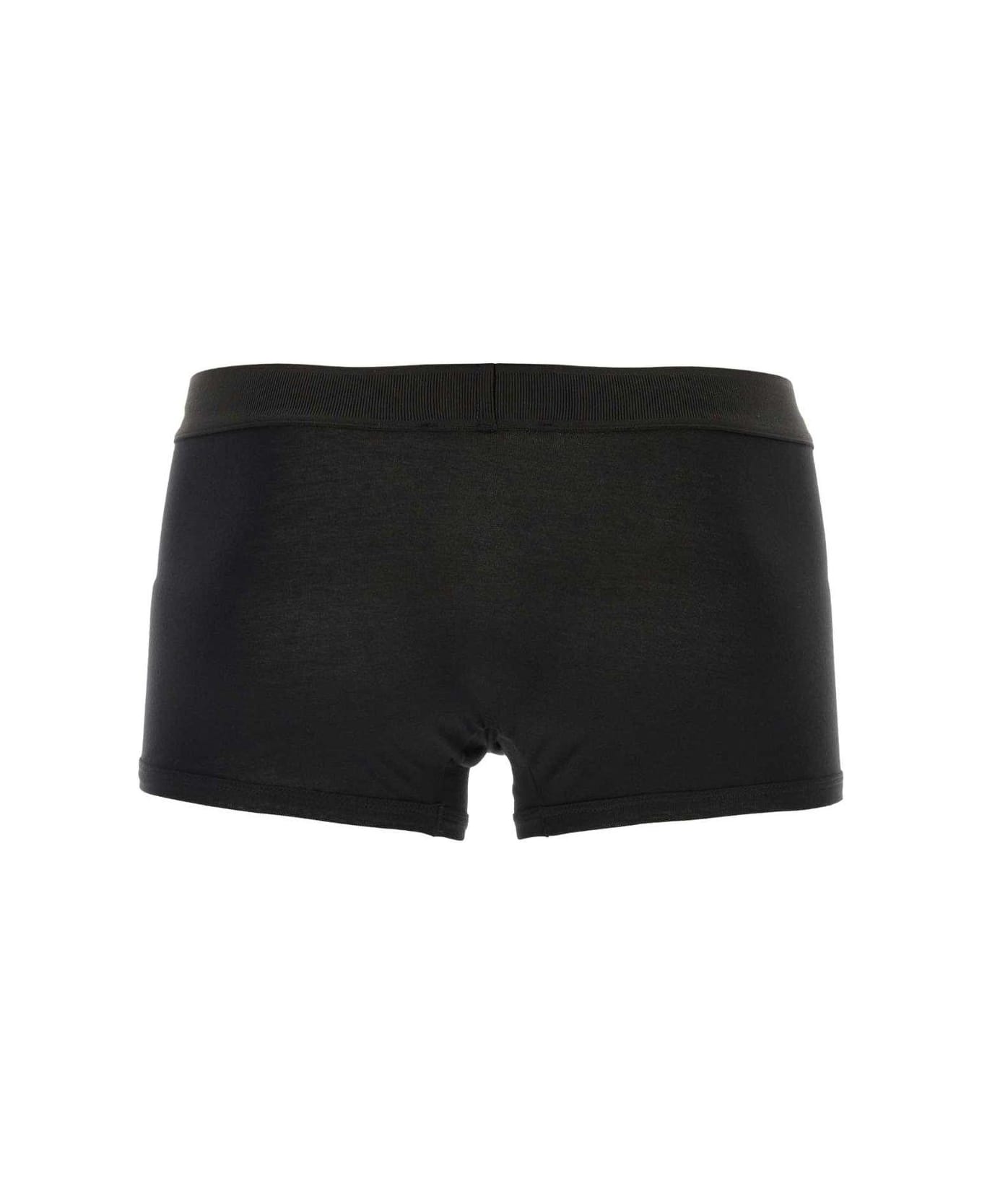 Versace 90s Logo-waistband Stretched Boxer Briefs - Black ショーツ