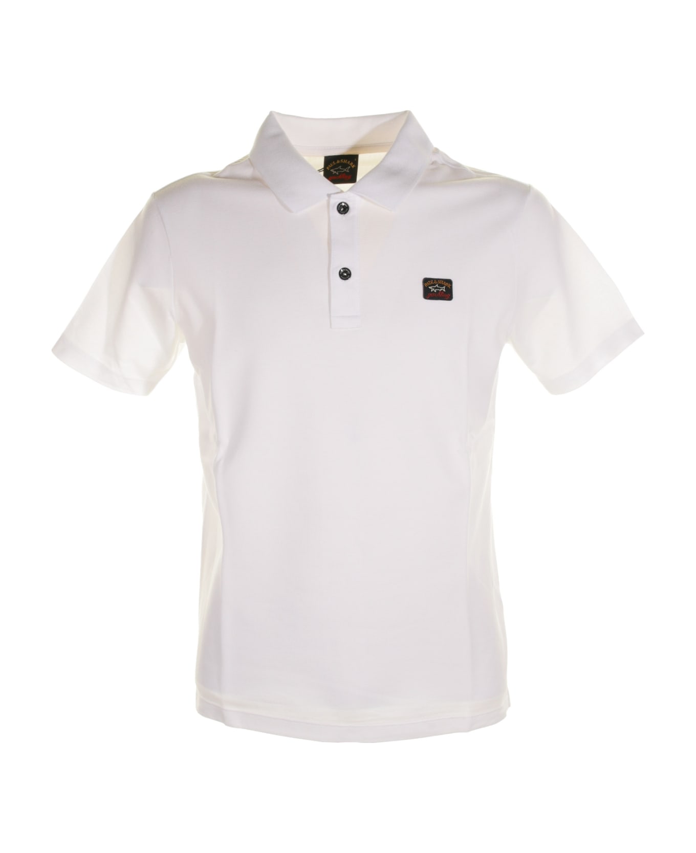 Paul&Shark White Short-sleeved Polo Shirt With Logo - BIANCO