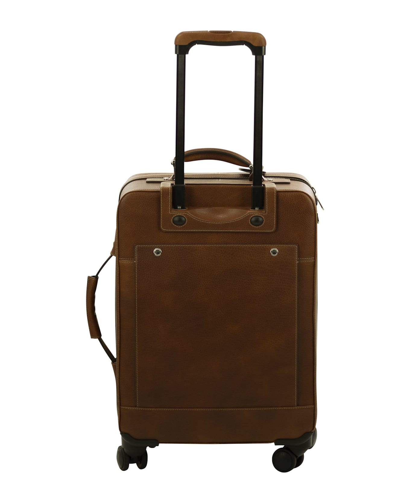 Brunello Cucinelli Calfskin Trolley With Grain - Cognac