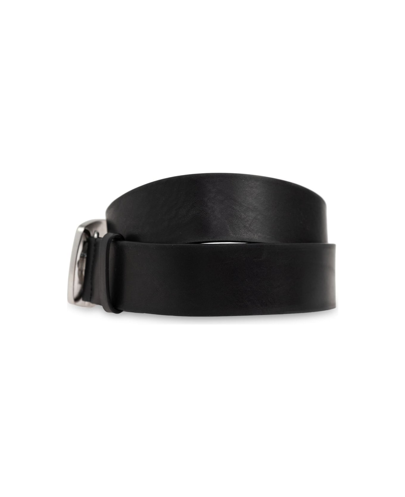 Dsquared2 Logo Engraved Buckle Belt - Nero/vintage Palladium