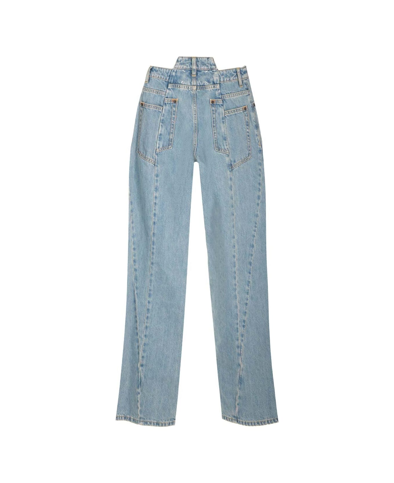 Maison Margiela Cut-out Waist Jeans - Blue