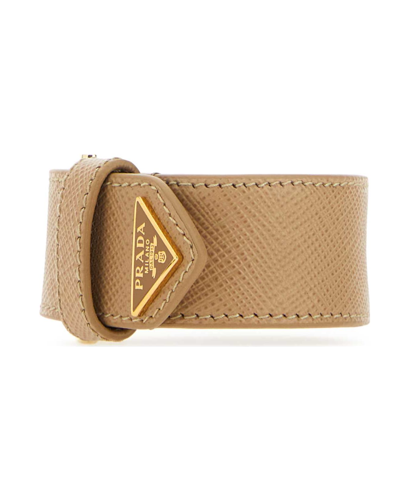 Prada Beige Leather Bracelet - SABBIA