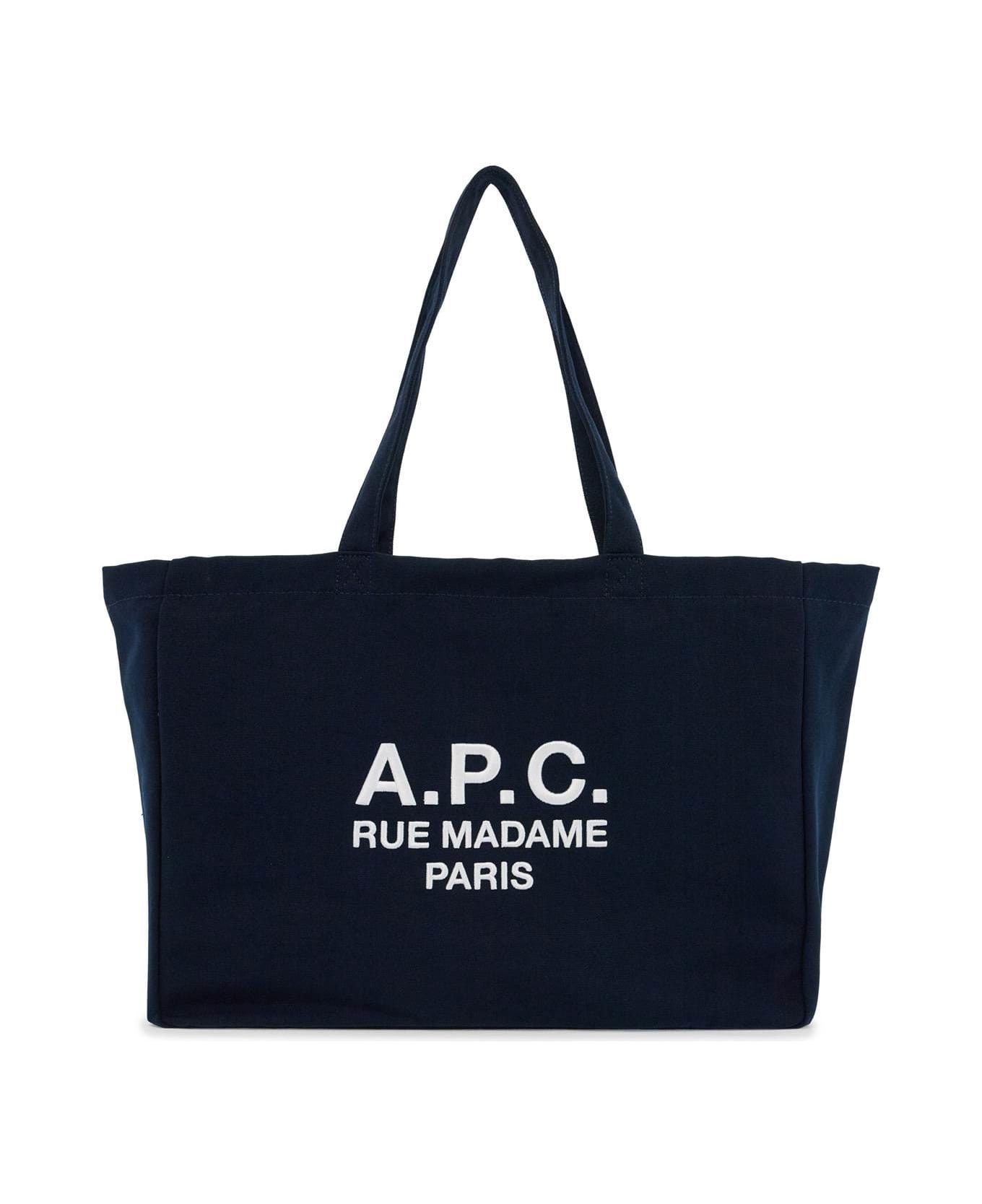 A.P.C. Diane Rue Madame Shopping Bag - DARKNAVY