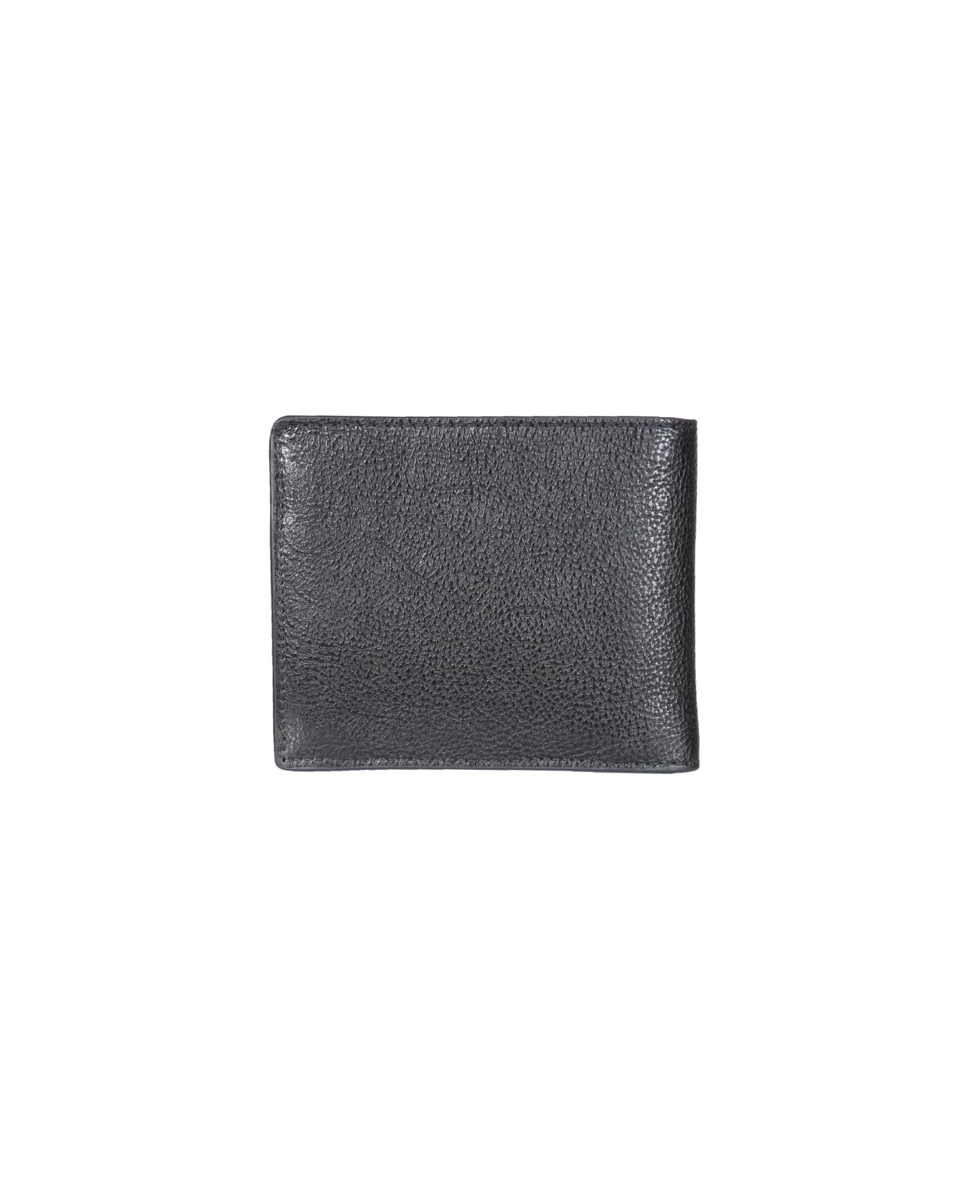 Il Bisonte Bifold Wallet With Logo - BLACK