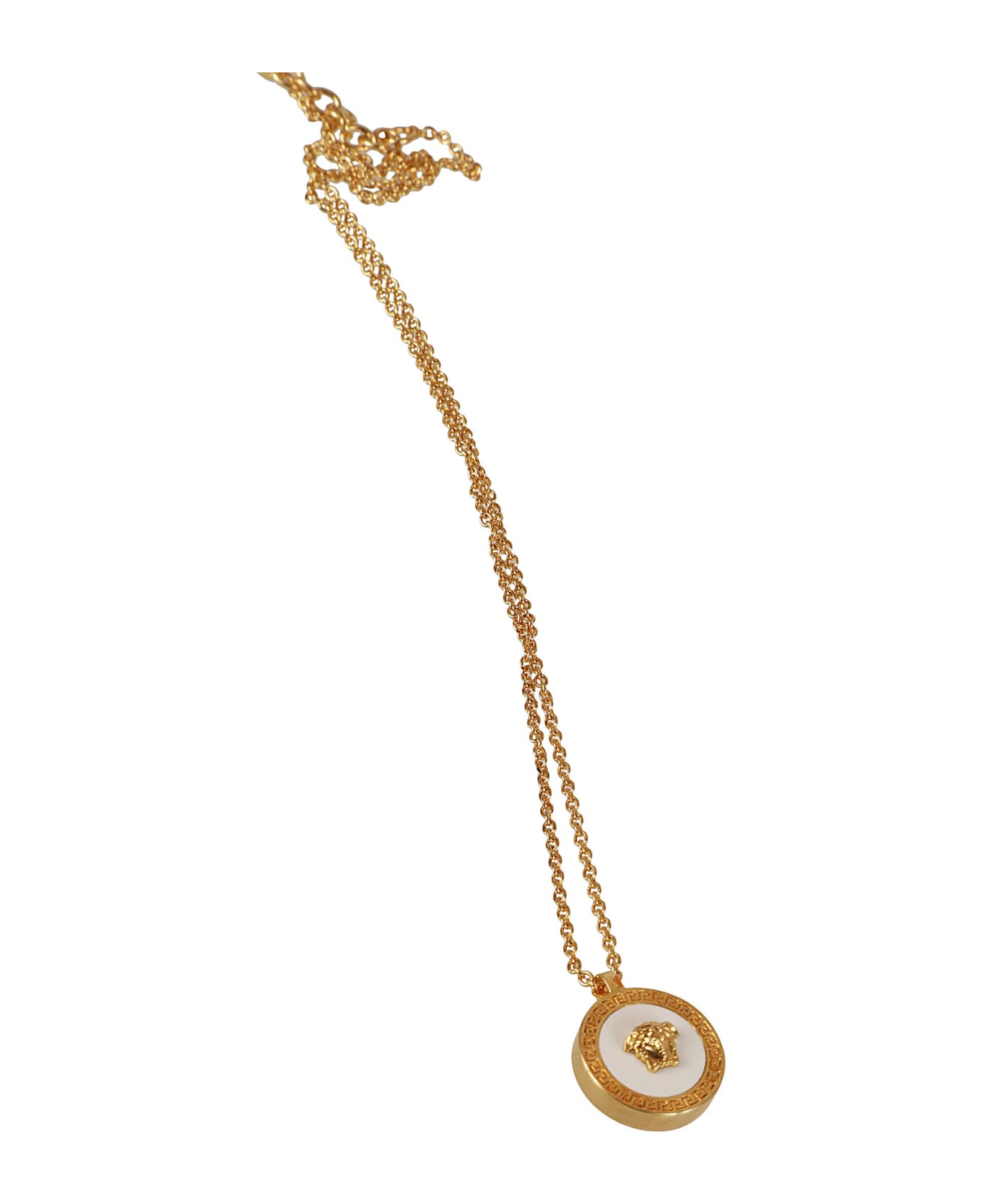 Versace Ux Logo Necklace - White ネックレス