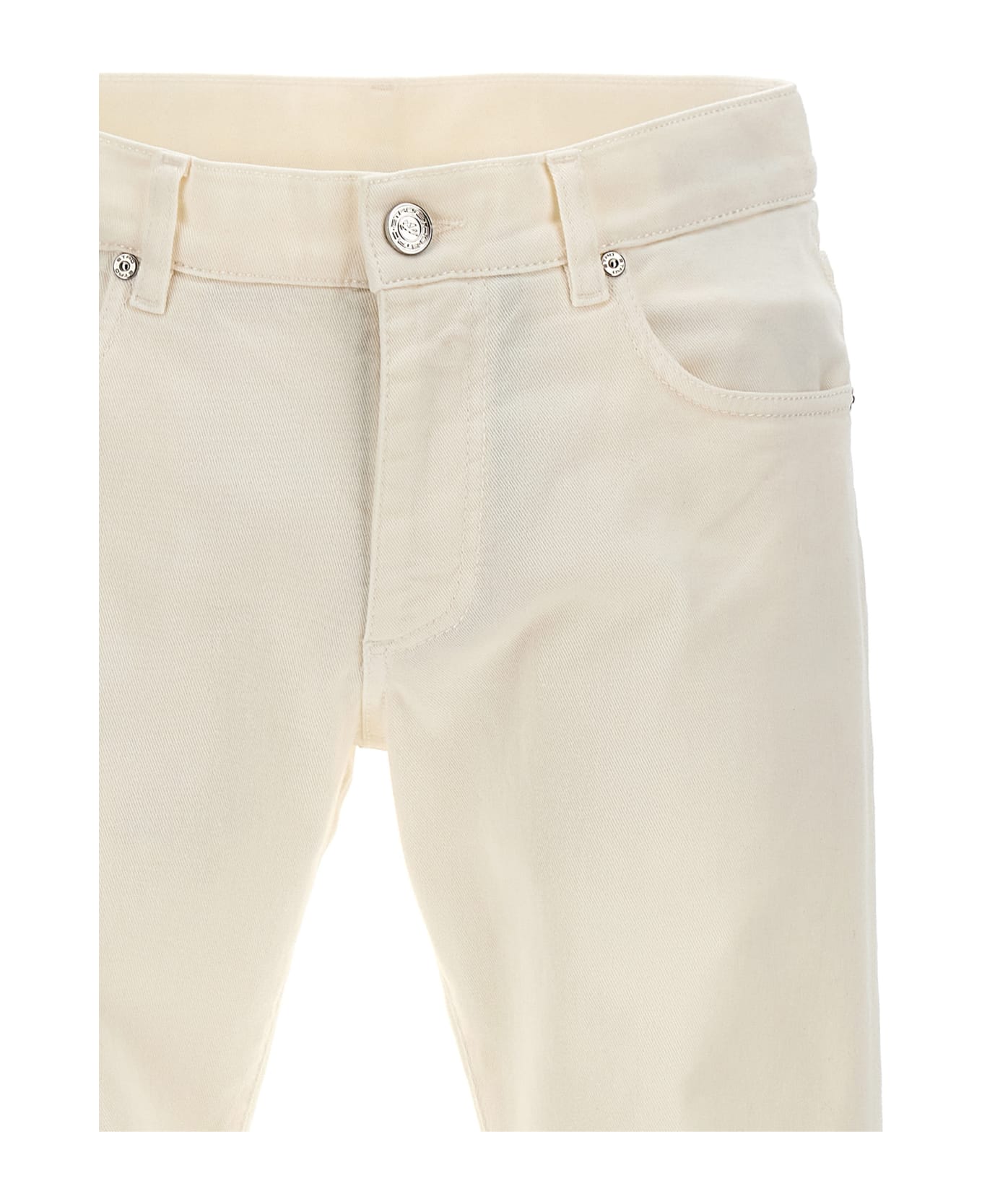 Etro Tone-on-tone Logo Jeans - White デニム