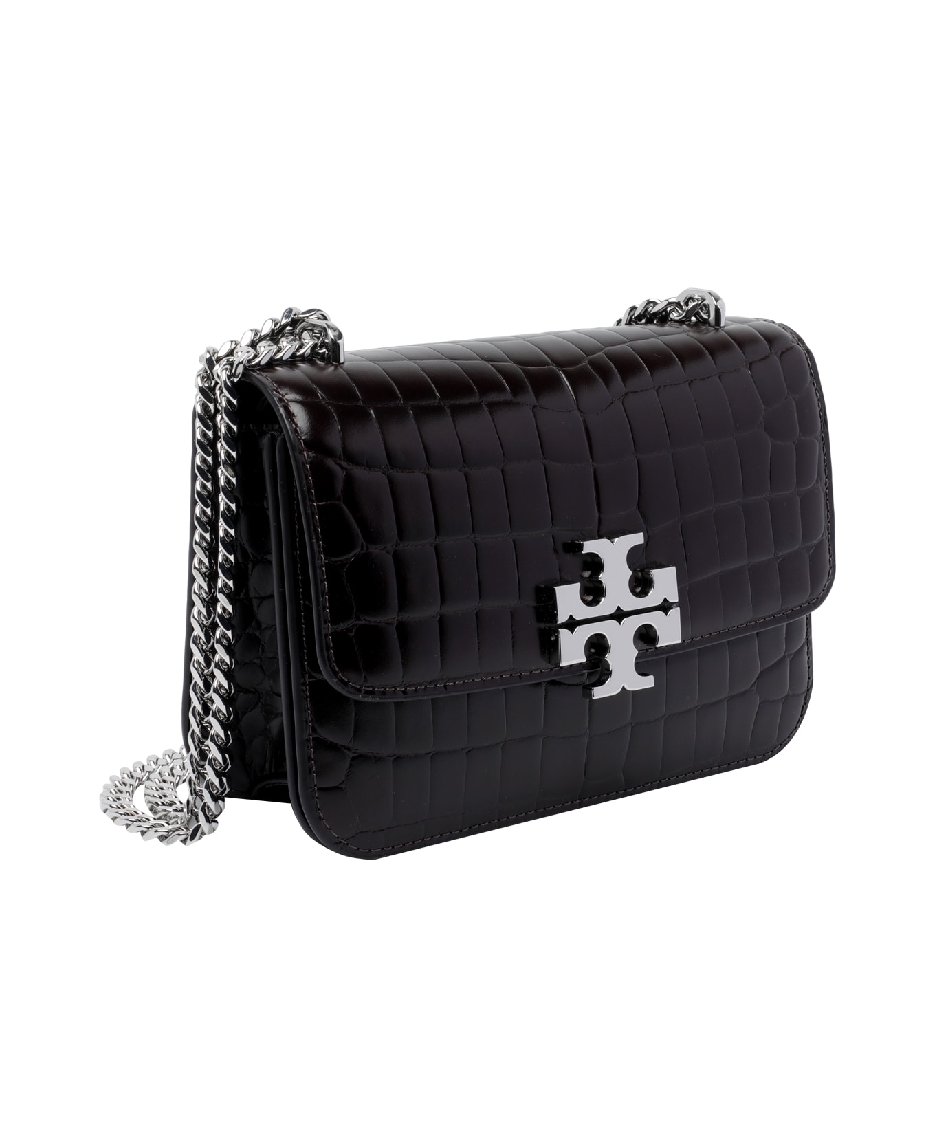 Tory Burch Small Eleanor Croc Convertible Shoulder Bag - Red