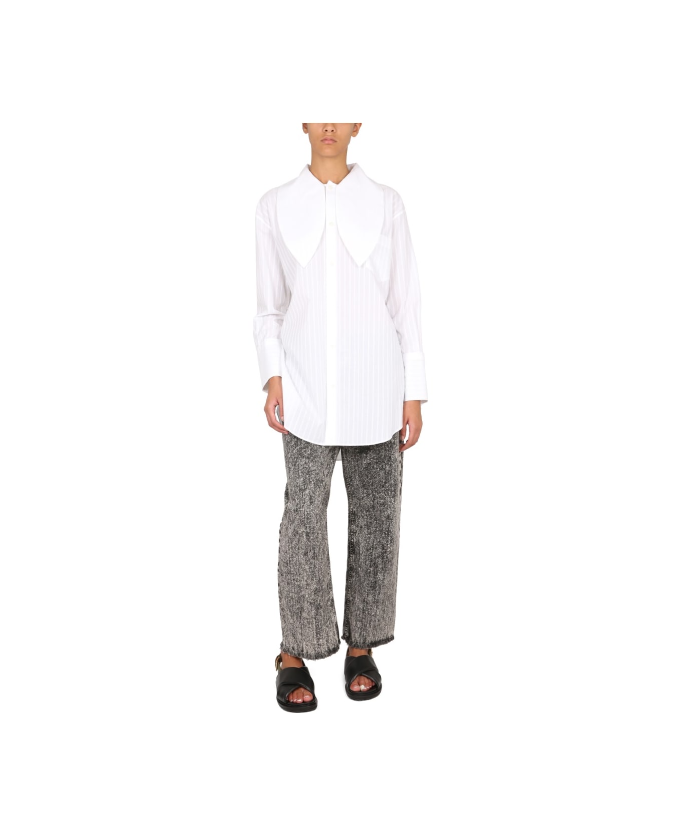 Marni Poplin Shirt - WHITE