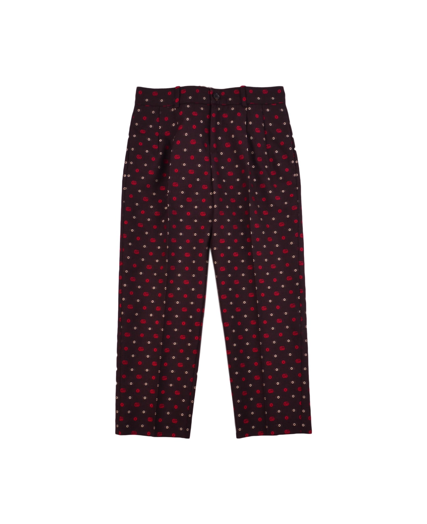 Gucci Wool And Cotton Trousers - Brown ボトムス