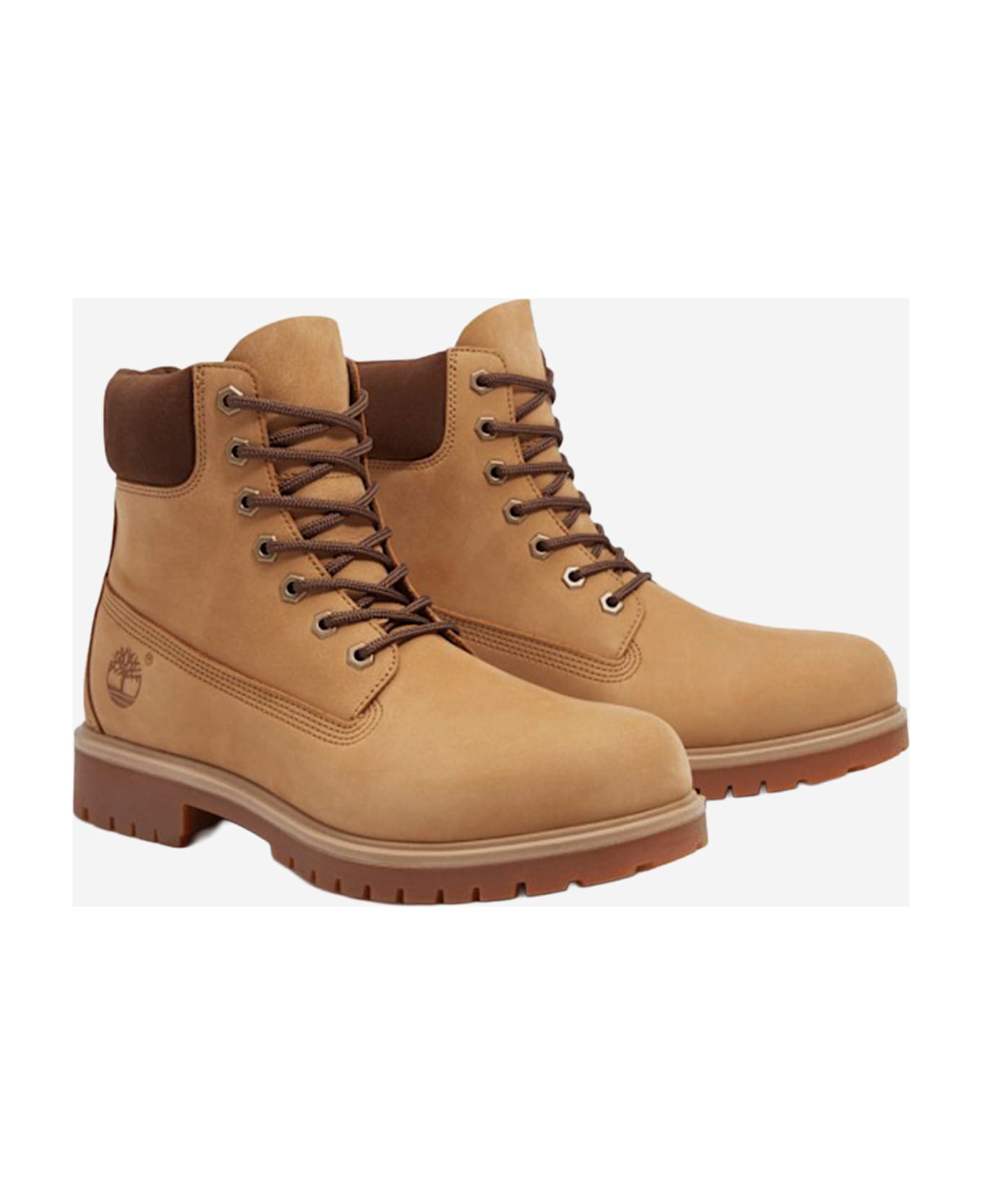 Timberland Premium 6-inch Leather Ankle Boots With Logo - Brown