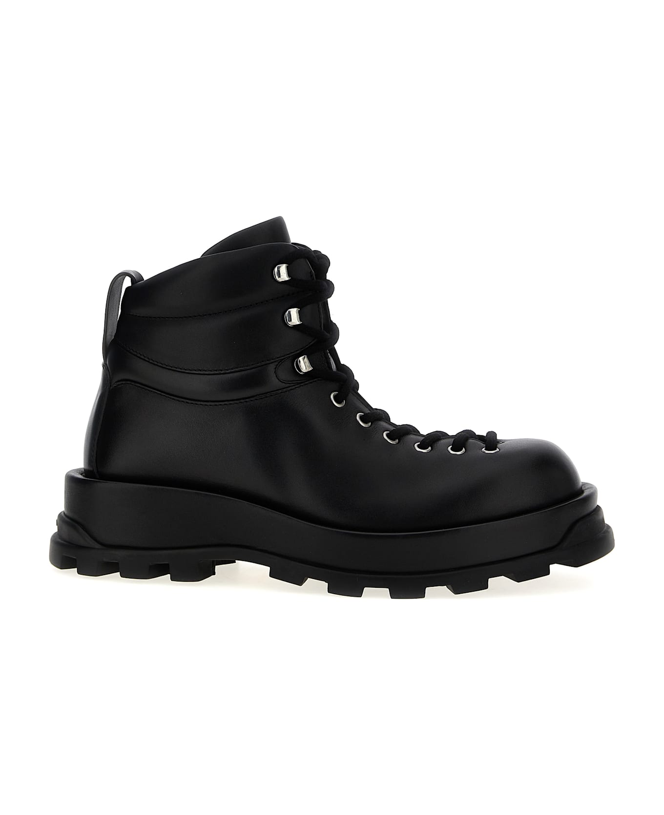 Jil Sander Leather Ankle Boots - Black  