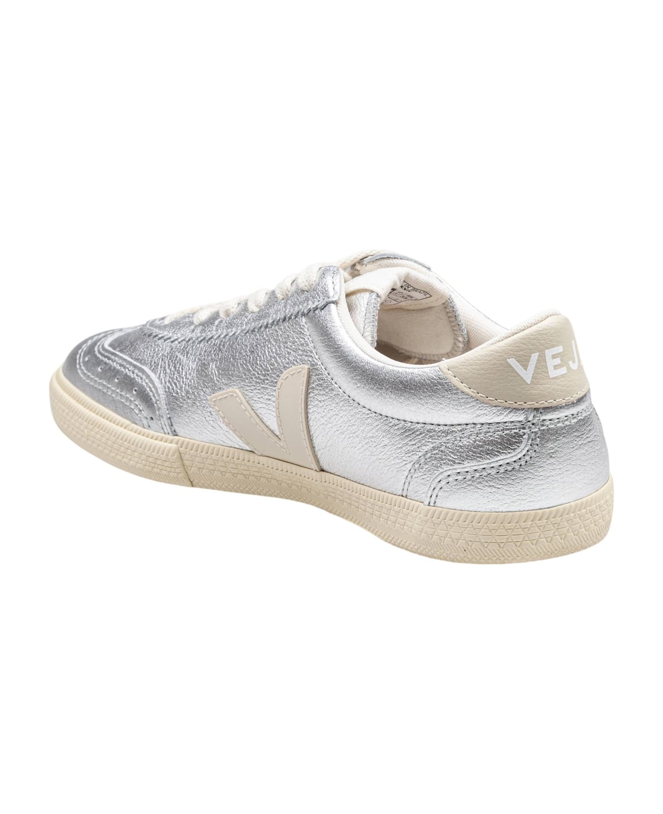 Veja Volley Leather Sneakers Color Silver - Silver