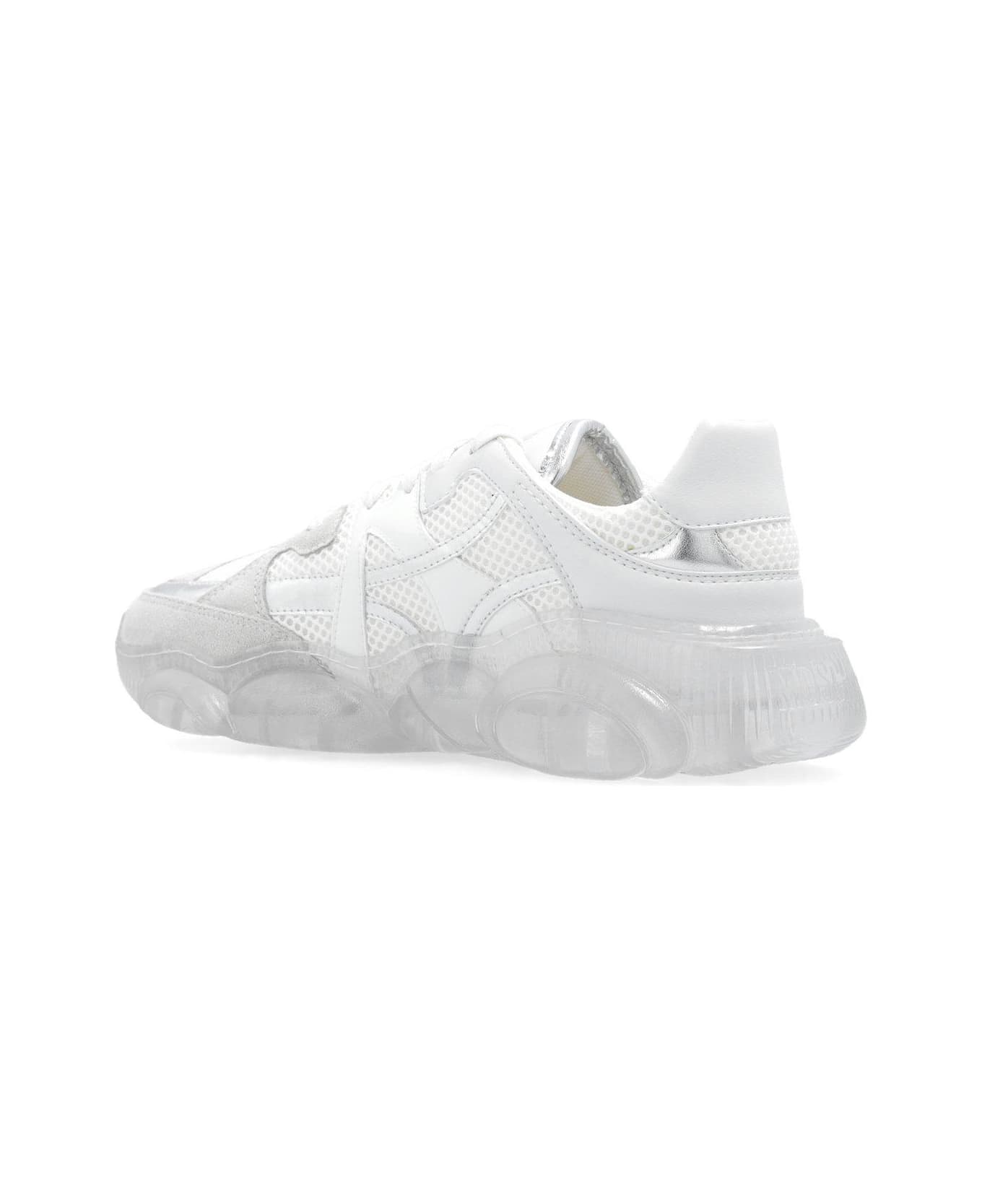 Moschino Round-toe Chunky Lace-up Sneakers - WHITE スニーカー