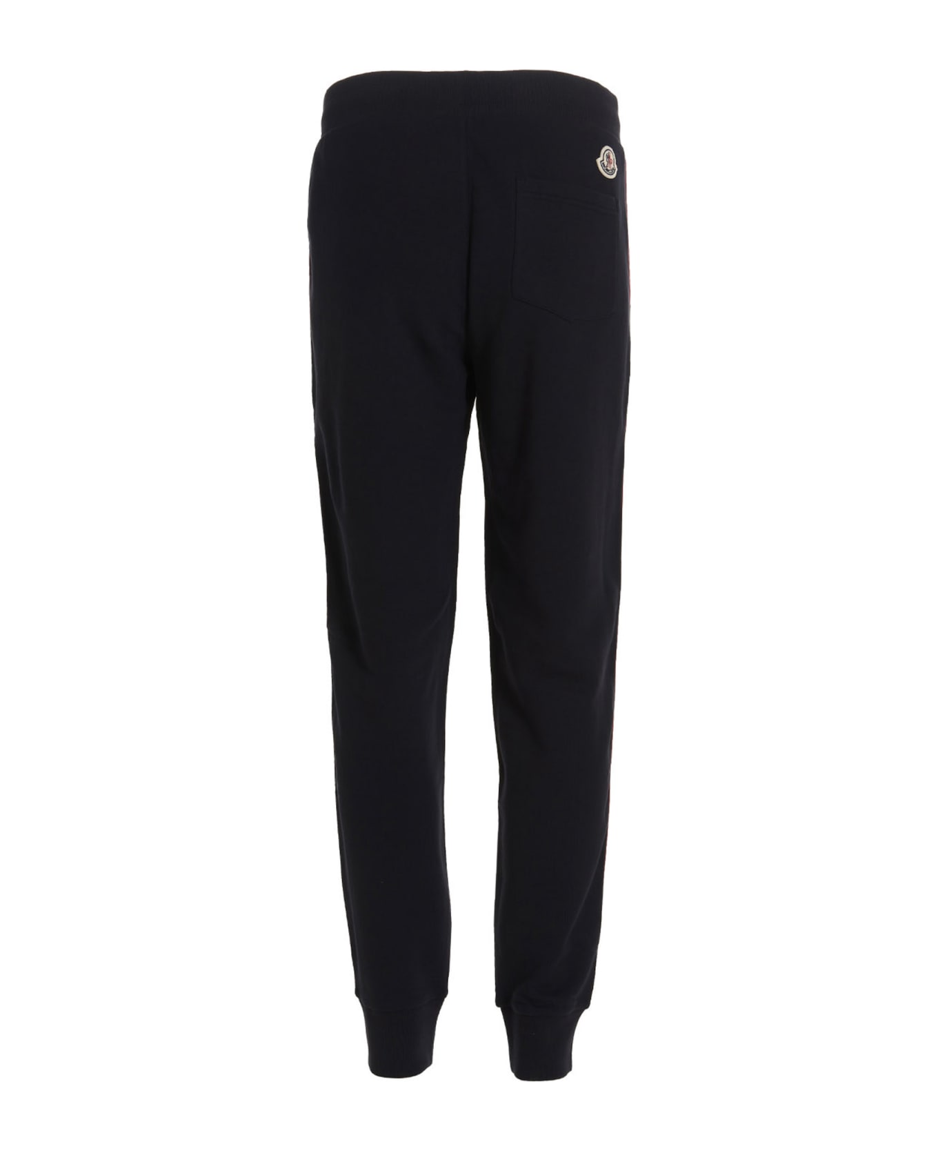 Moncler Joggers With Contrasting Bands - Blue