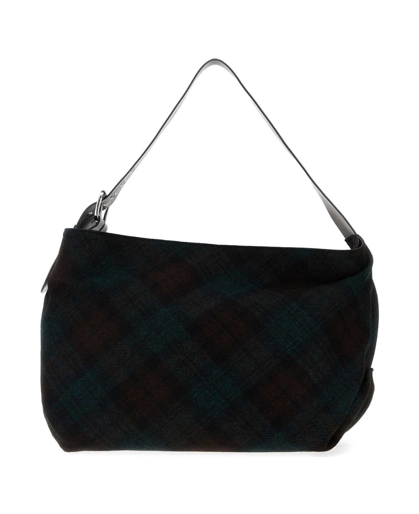 Vivienne Westwood Embroidered Fabric Large Maxime Shopping Bag - DARKCHECK