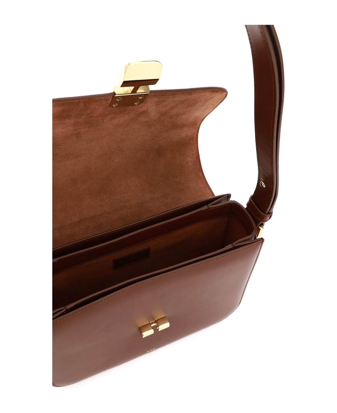 A.P.C. Grace Foldover Shoulder Bag - Brown