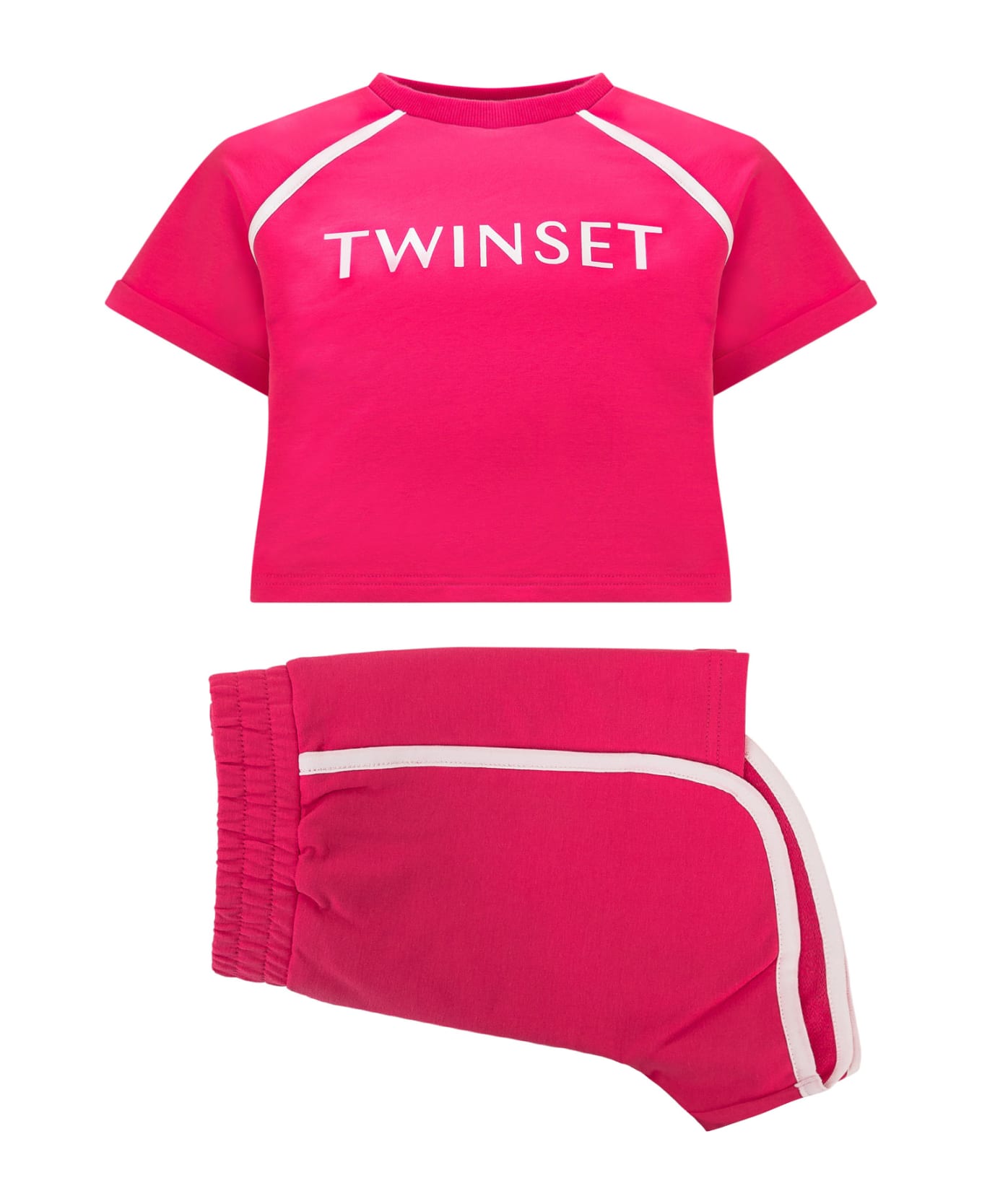 TwinSet T-shirt And Shorts Set - Fuchsia