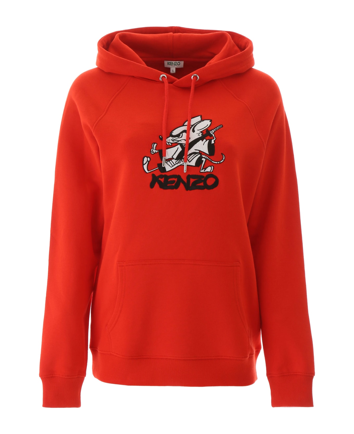 Kenzo Graphic Print Hooded Sweatshirt - ROUGE MOYEN (Red)